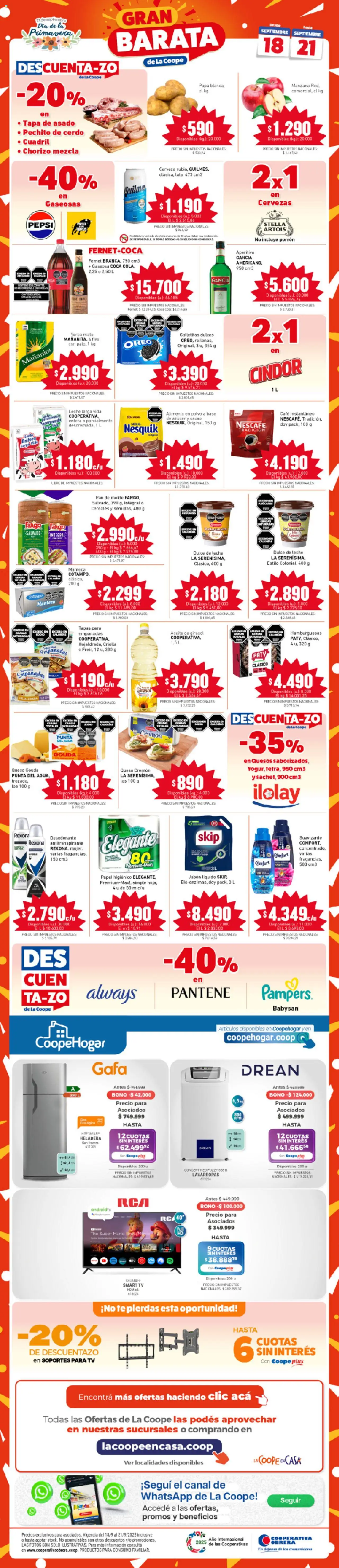 Cooperativa Obrera - Gran Barata │ válido desde el 18.09.2025 | Página: 1 | Productos: Molde, Queso, Chorizo, Té