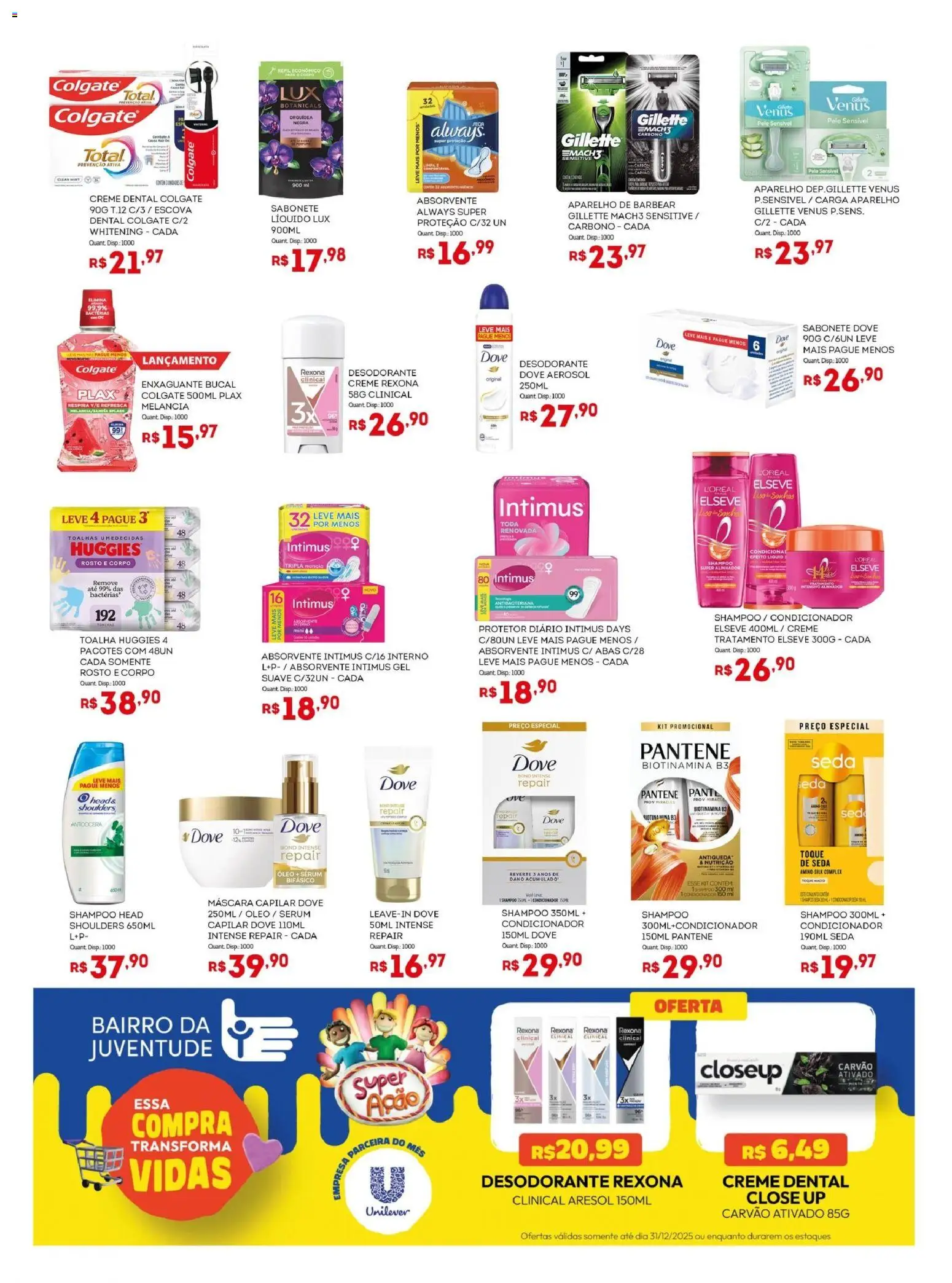 Bistek Supermercados Folheto - válido de 03.12.2025 | Página: 19 | Produtos: Condicionador, Rexona, Dove, Absorvente
