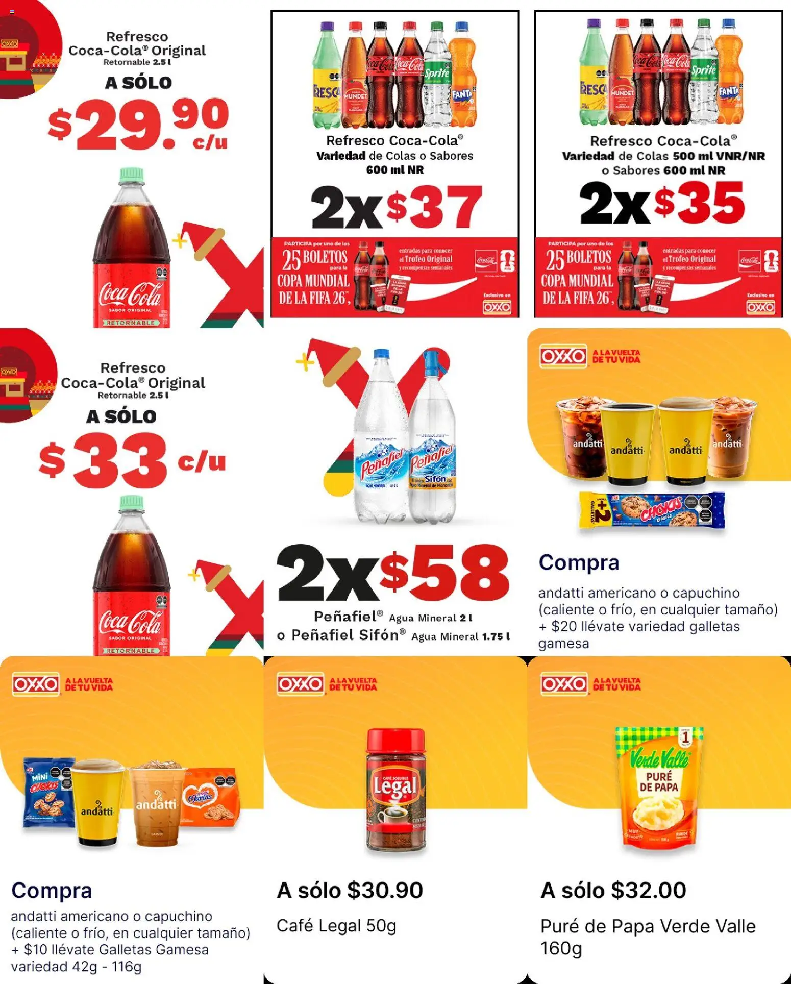 Nuevas ofertas de OXXO válidas en toda la República Mexicana desde el 04.12.2025. ¡Encuentra las mejores ofertas en OXXO folleto! | Página: 1 | Productos: Refresco, Manzana, Agua, Café