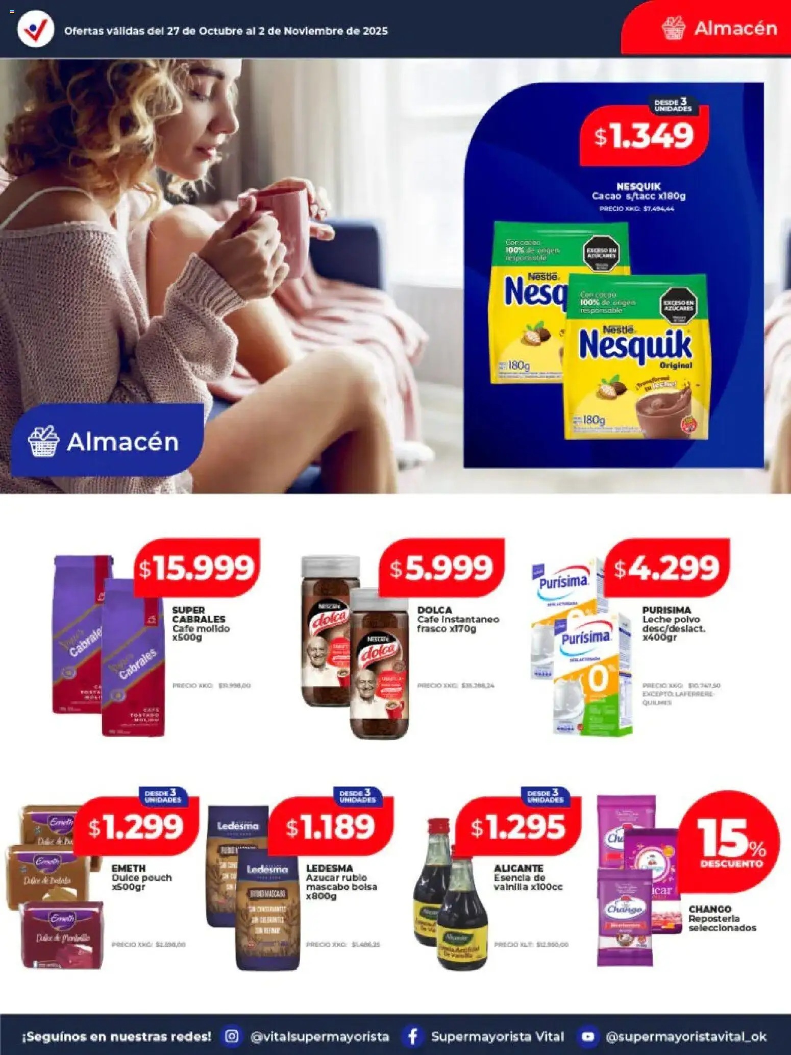 Vital - Ofertas - Villa Ortúzar │ válido desde el 27.10.2025 | Página: 12 | Productos: Bolsa, Leche, Café, Cacao