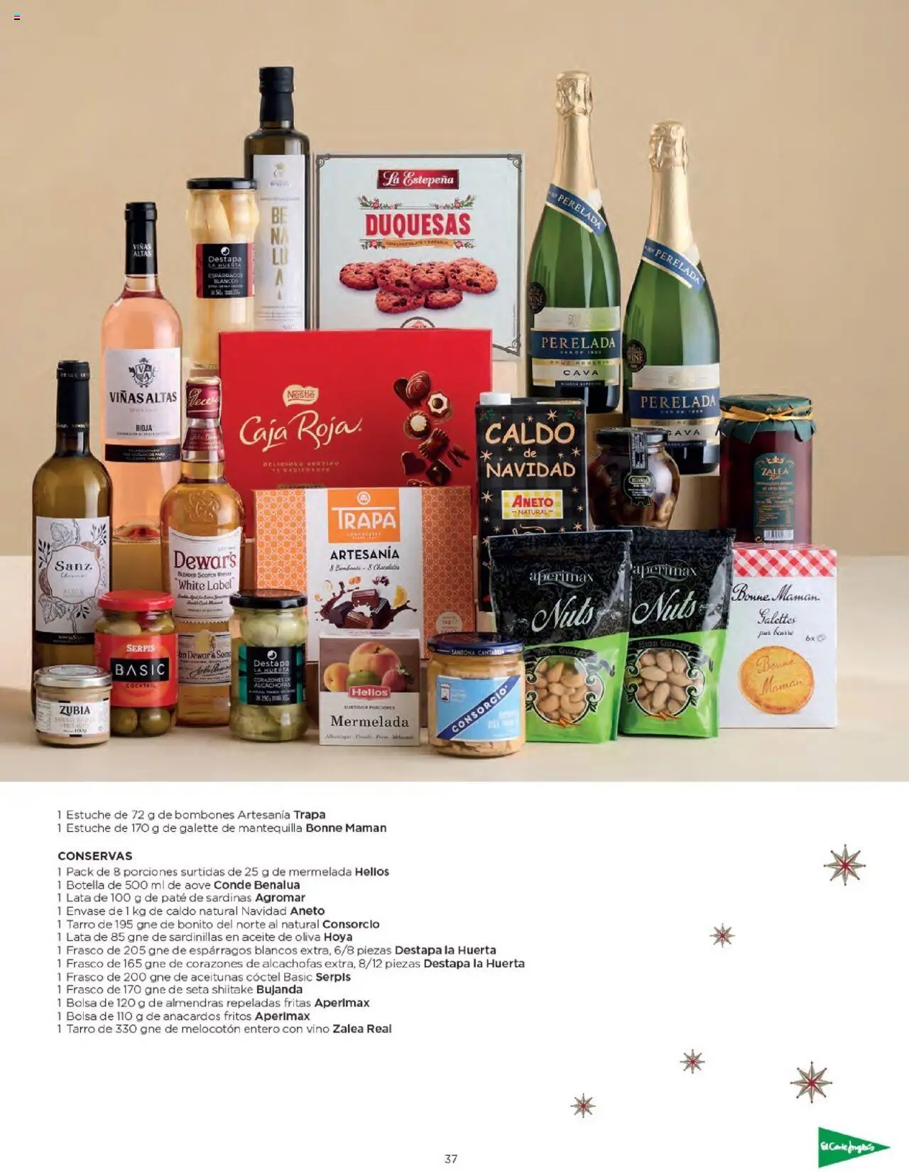 Nuevas ofertas de El Corte Inglés válidas en toda la República Mexicana desde el 03.10.2025. ¡Encuentra las mejores ofertas en El Corte Inglés - Catálogo Cestas Navidad 2025! | Página: 37 | Productos: Almendras, Bolsa, Frasco, Espárragos