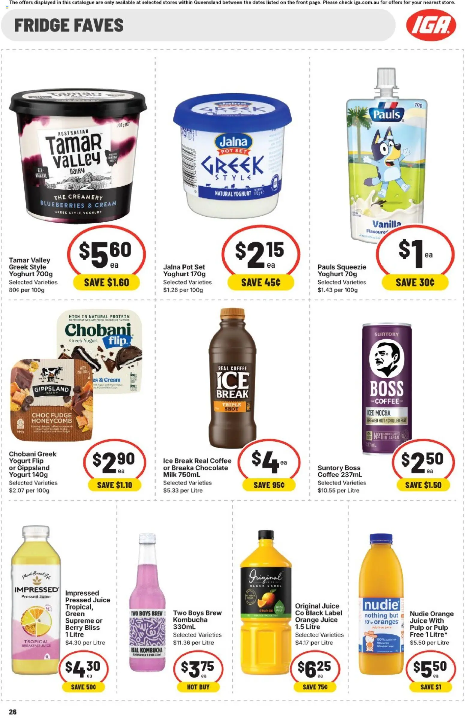 IGA catalogue - valid from 07.01.2026 | Page: 29 | Products: Coffee, Juice, Cream, Fridge