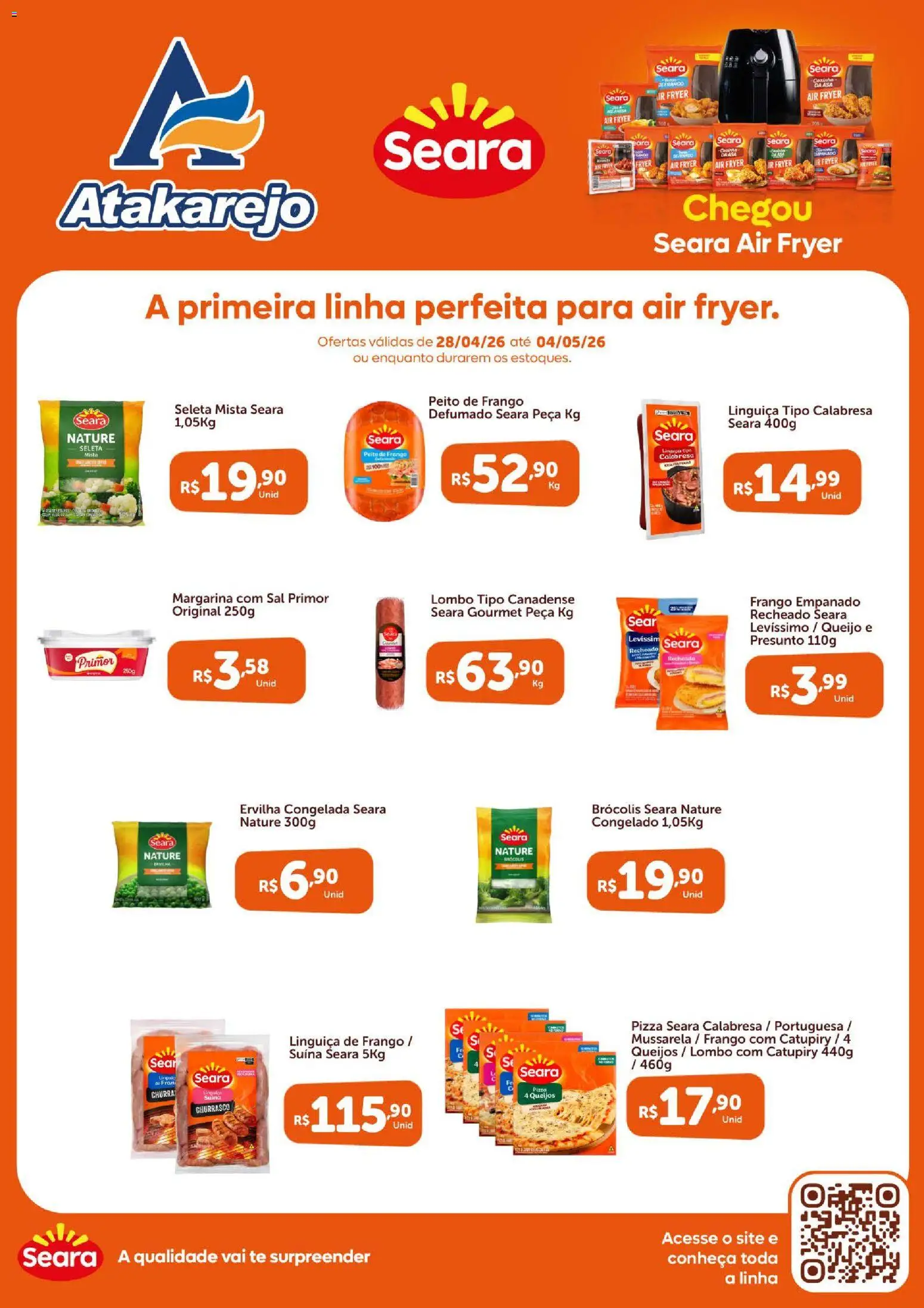 Atakarejo Folheto - válido de 28.04.2026 | Página: 1 | Produtos: Frango, Mussarela, Primer, Margarina