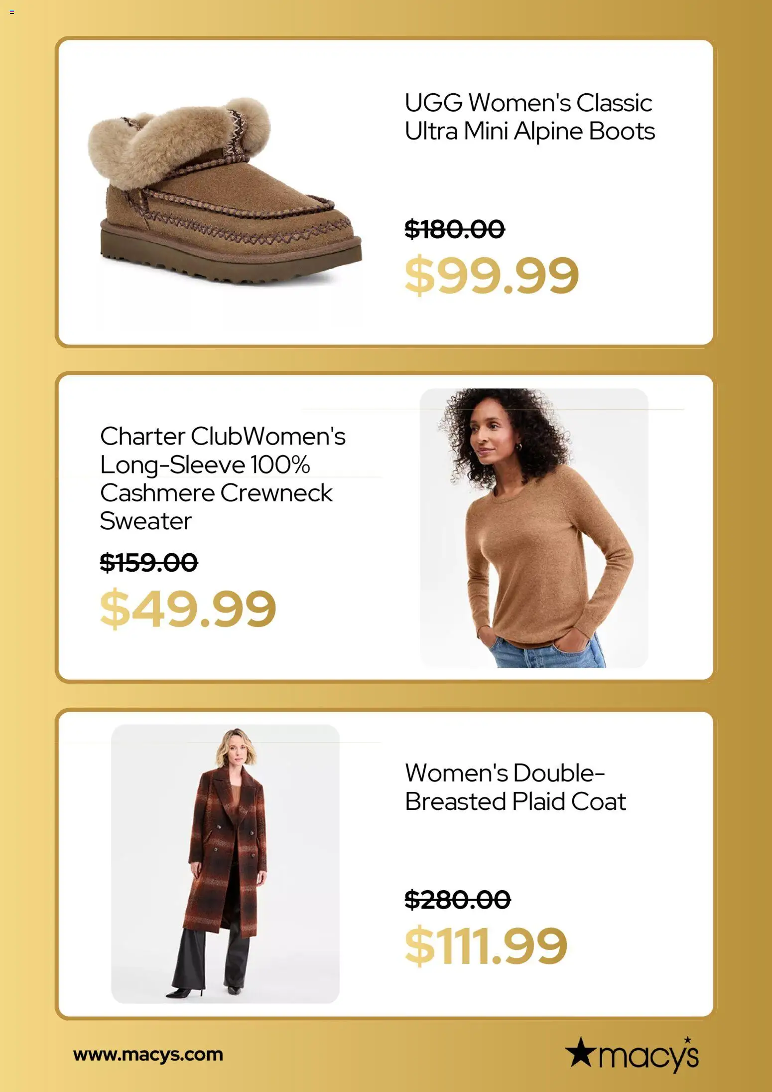 Macy's Black Friday - valid from 15.11.2025 | Page: 4 | Products: Sweater, Coat, Boots