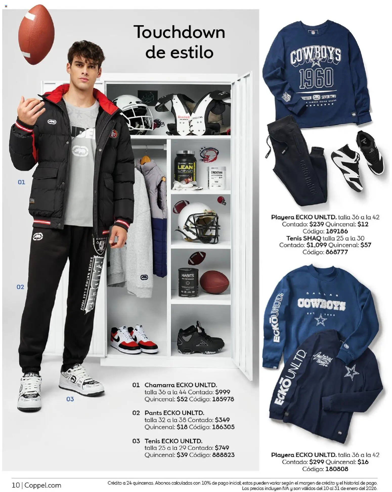 Nuevas ofertas de Coppel válidas en toda la República Mexicana desde el 10.01.2026. ¡Encuentra las mejores ofertas en Coppel catálogo Invierno! | Página: 11 | Productos: Tenis, Chamarra, Playera, Pants