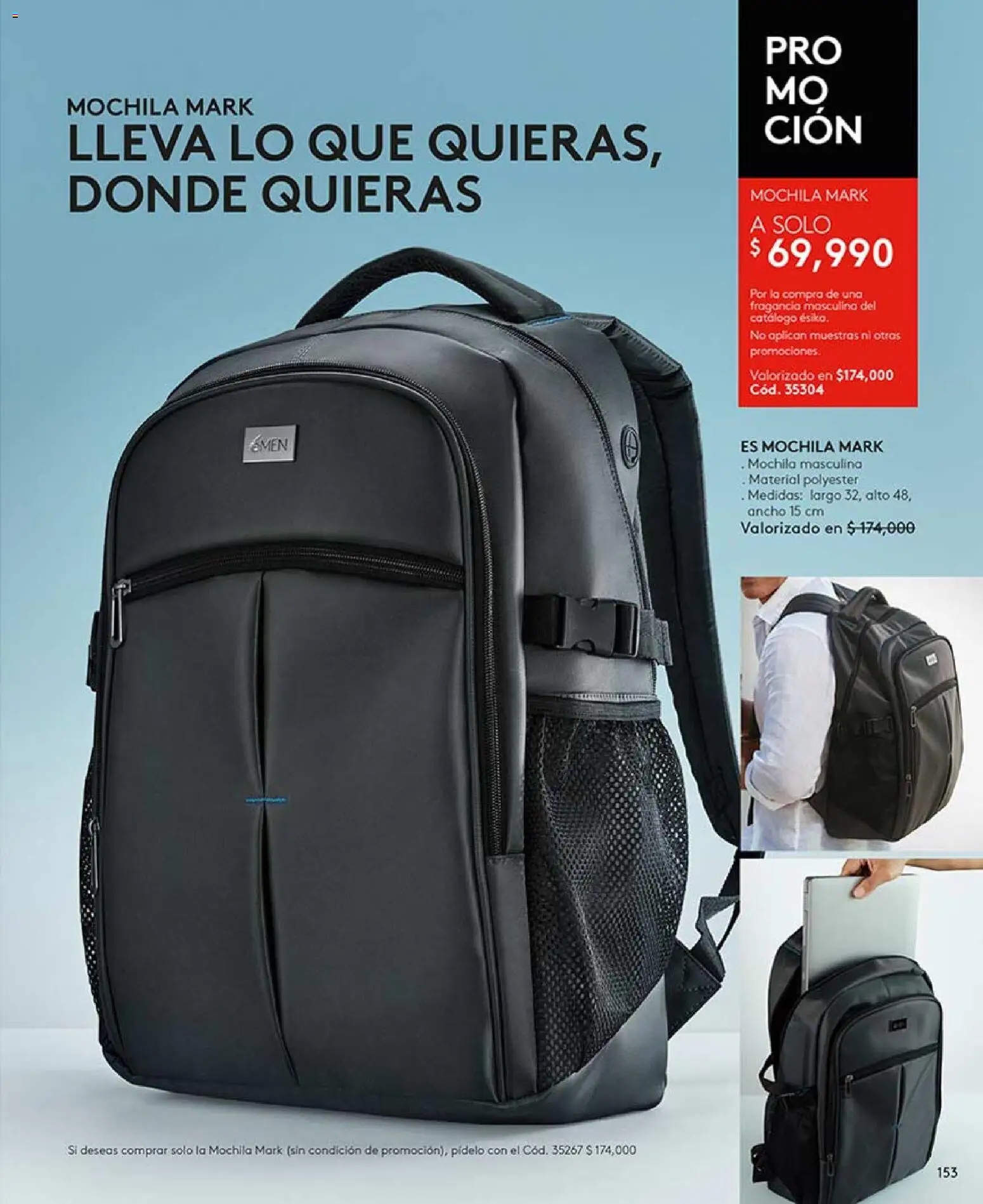 Ésika revista - valida desde el 01.05.2026 | Página: 153 | Productos: Mochila, Fragancia