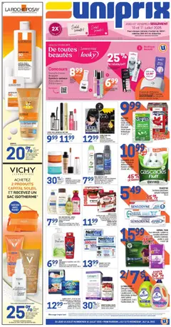 Preview of Uniprix weekly flyer / circulaire from shop Uniprix valid from 10.07.2025