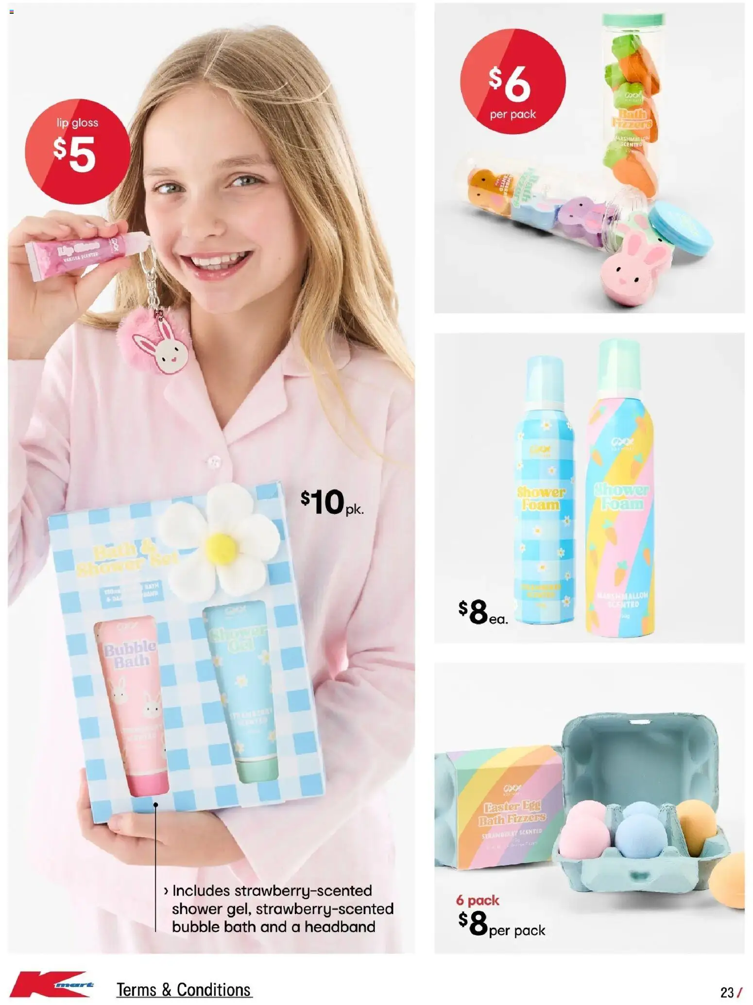 Kmart catalogue - valid from 05.03.2026 | Page: 23 | Products: Shower, Headband, Lip gloss, Bubble bath