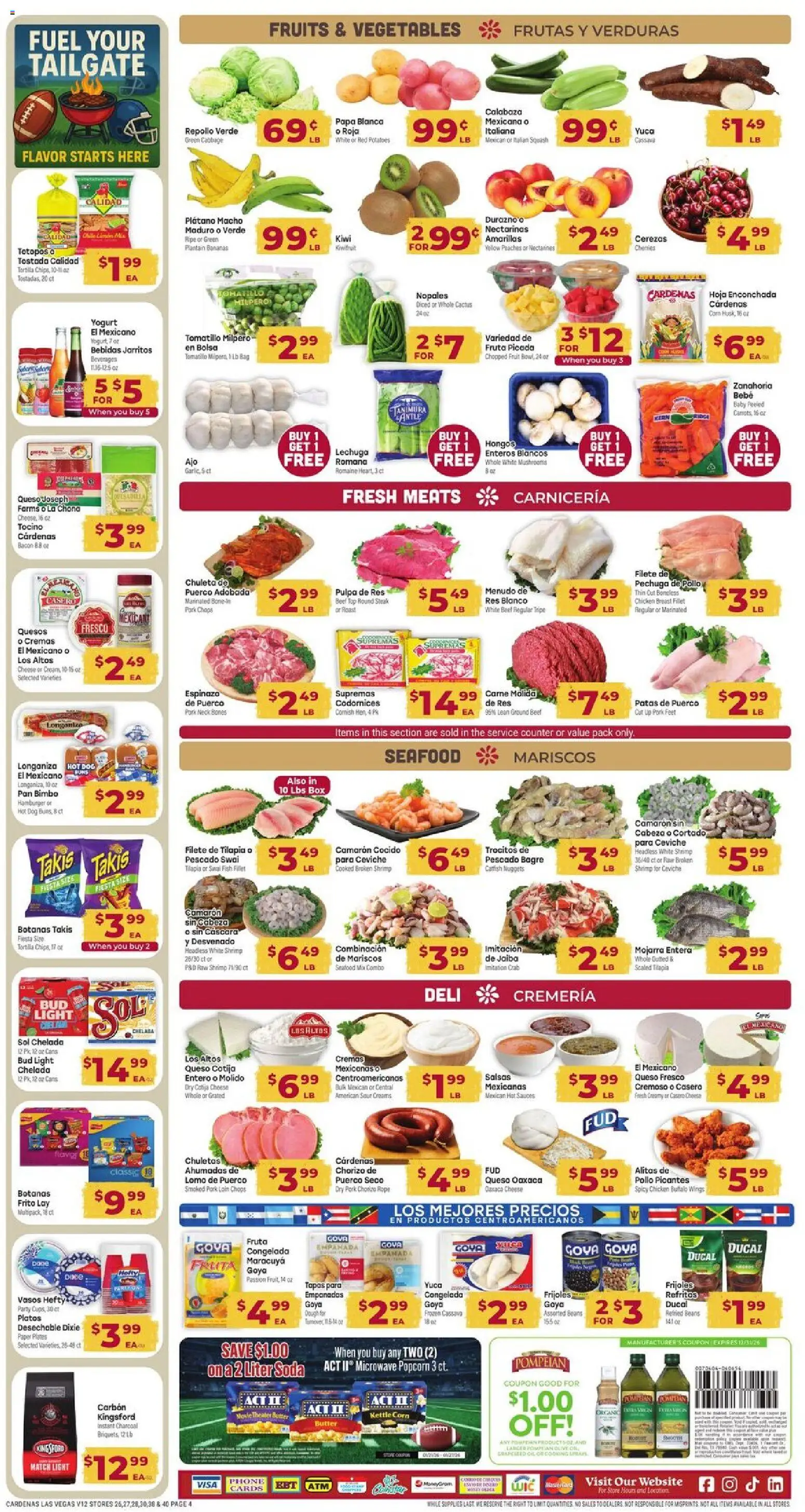 Cardenas Weekly Ad - NV - valid from 21.01.2026 | Page: 4 | Products: Peaches, Potatoes, Vegetables, Cabbage
