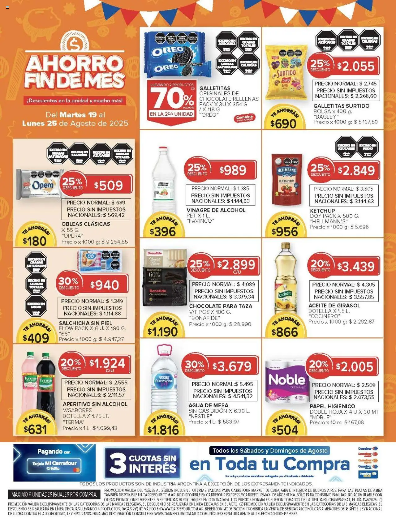 Carrefour ofertas - CABA │ válido desde el 19.08.2025 | Página: 46 | Productos: Teléfono, Galletitas, Chocolate, Té