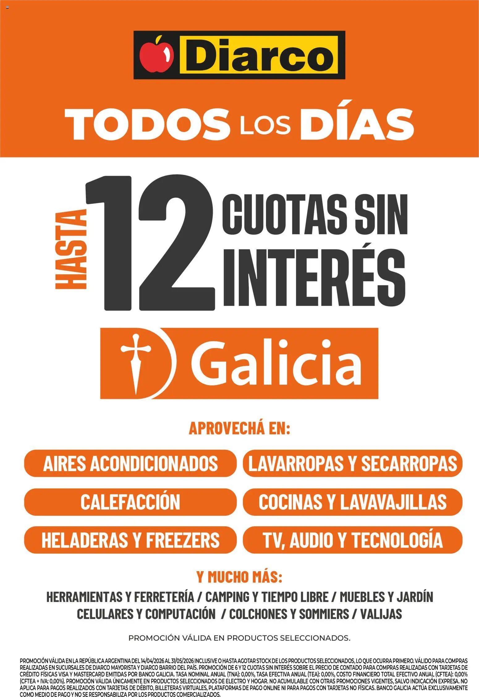 Diarco - 12 Cuotas Galicia │ válido desde el 14.04.2026 | Página: 1