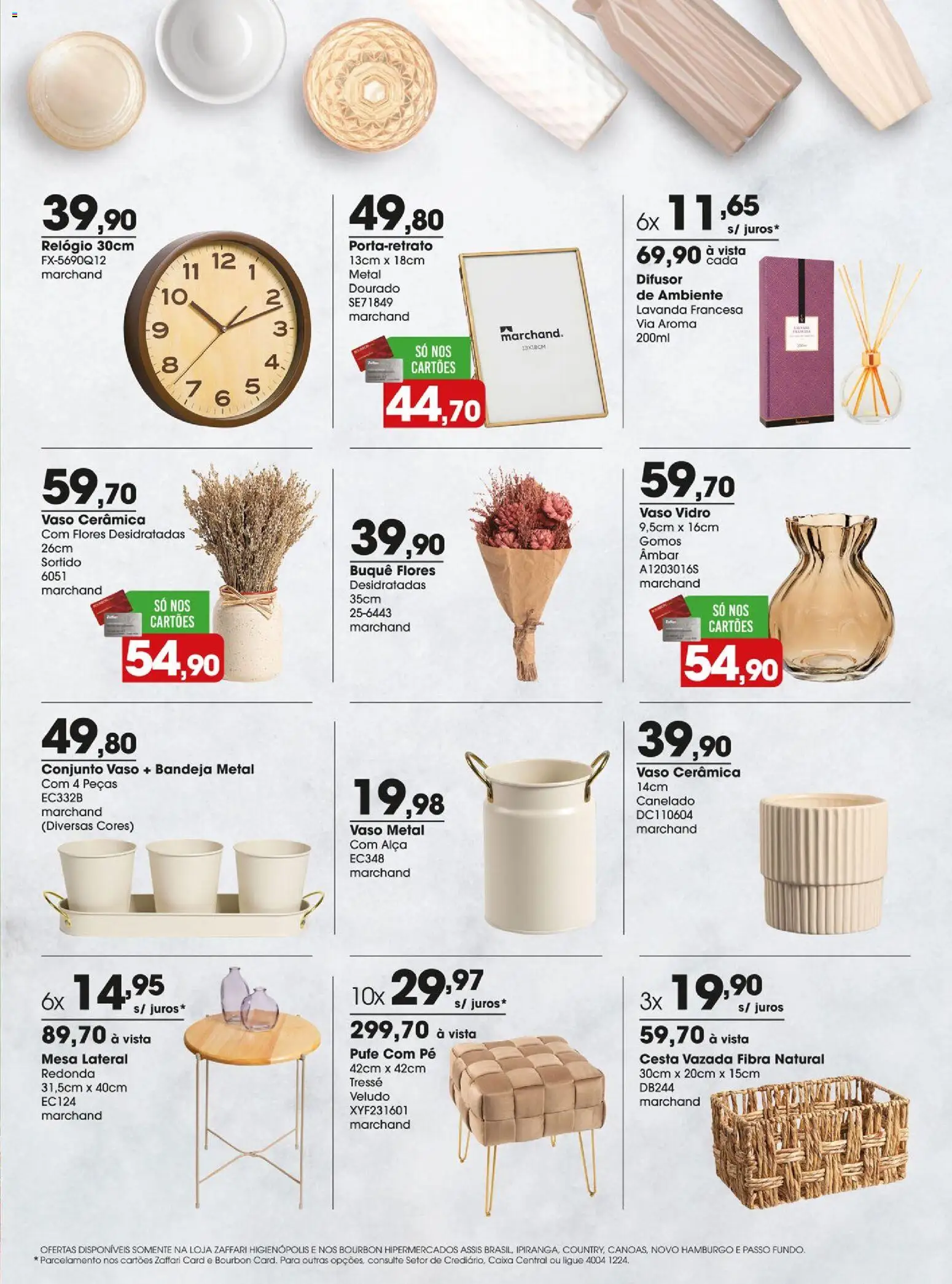 Zaffari Folheto - válido de 02.04.2026 | Página: 5 | Produtos: Difusor, Mesa, Flores, Bandeja