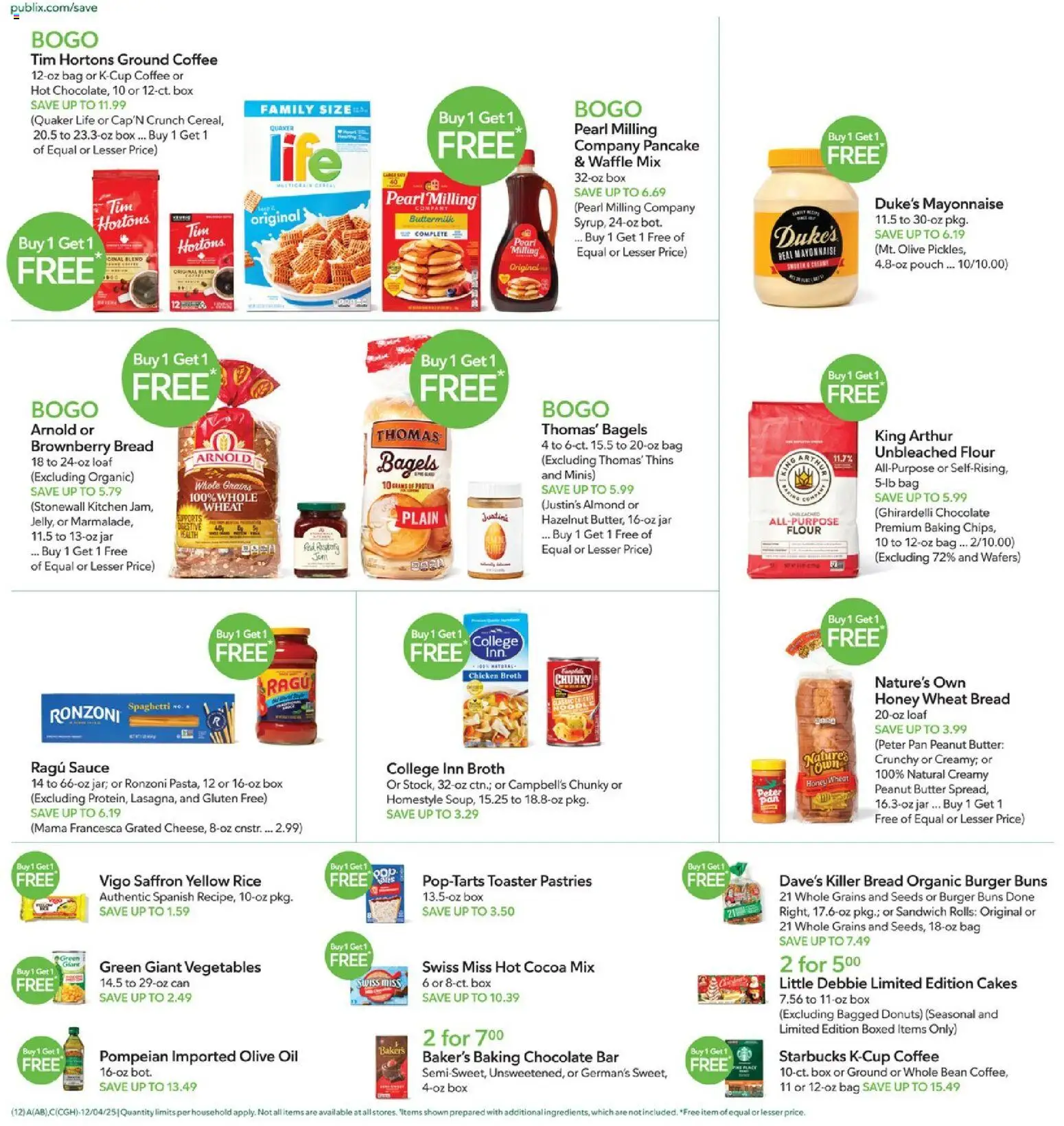 Publix Weekly Ad - valid from 03.12.2025 | Page: 16 | Products: Pan, Butter, Bread, Chocolate
