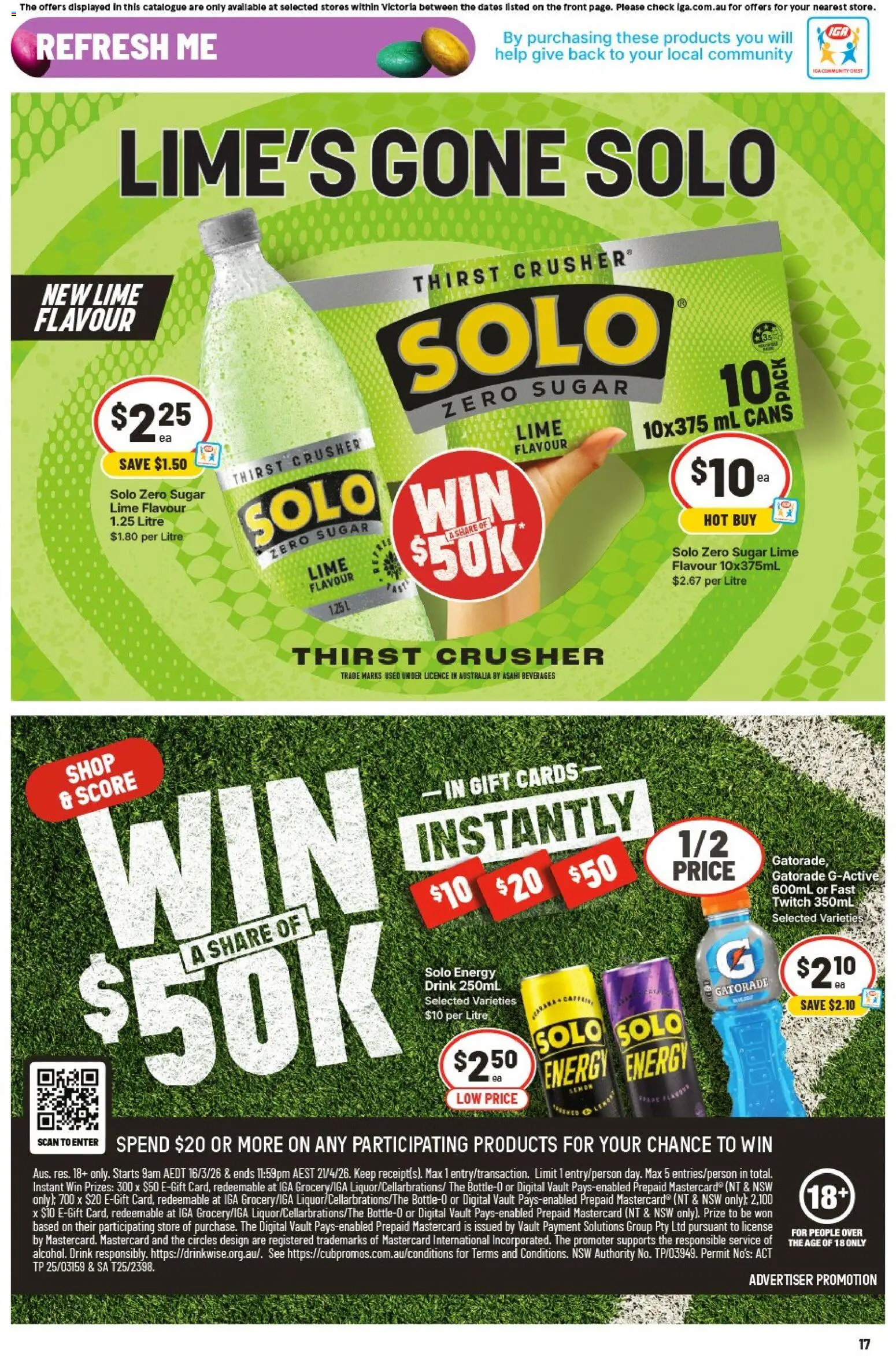 IGA catalogue - valid from 01.04.2026 | Page: 16 | Products: Cheese, Sour cream, Biscuits, Pea