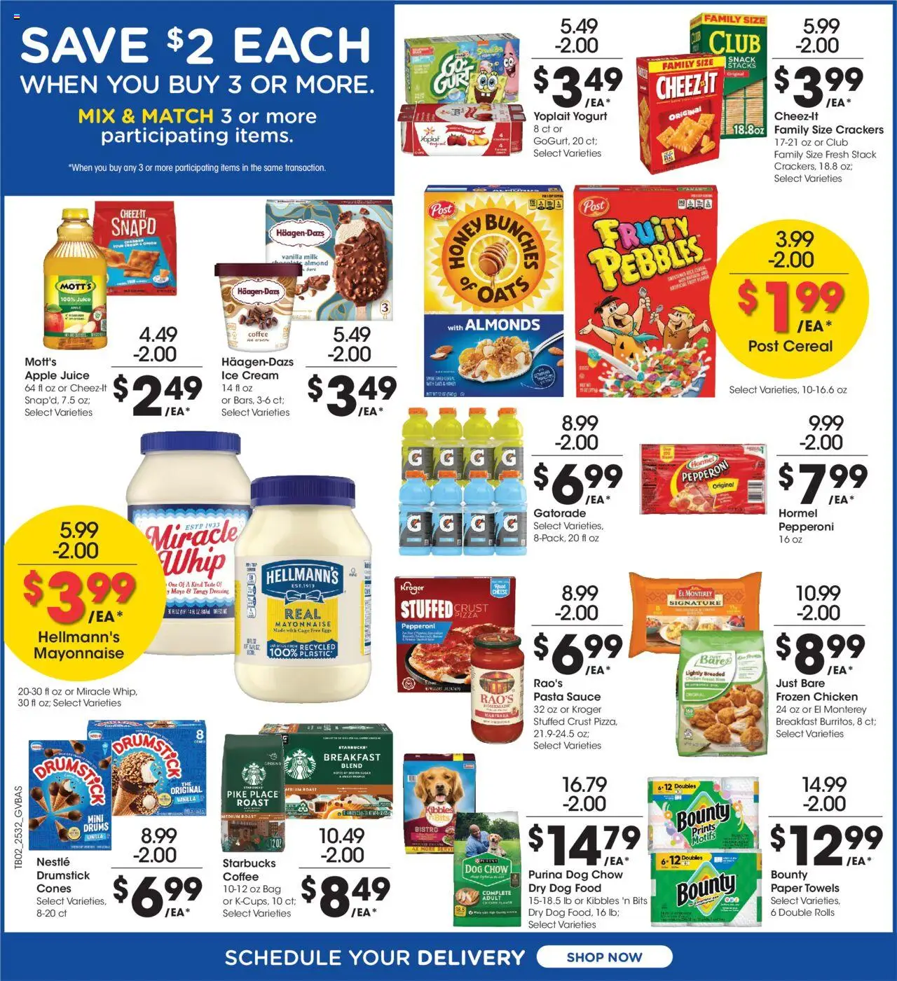 Kroger Ad - valid from 10.09.2025 | Page: 3 | Products: Dog Food, Yogurt, Pasta, Mayonnaise