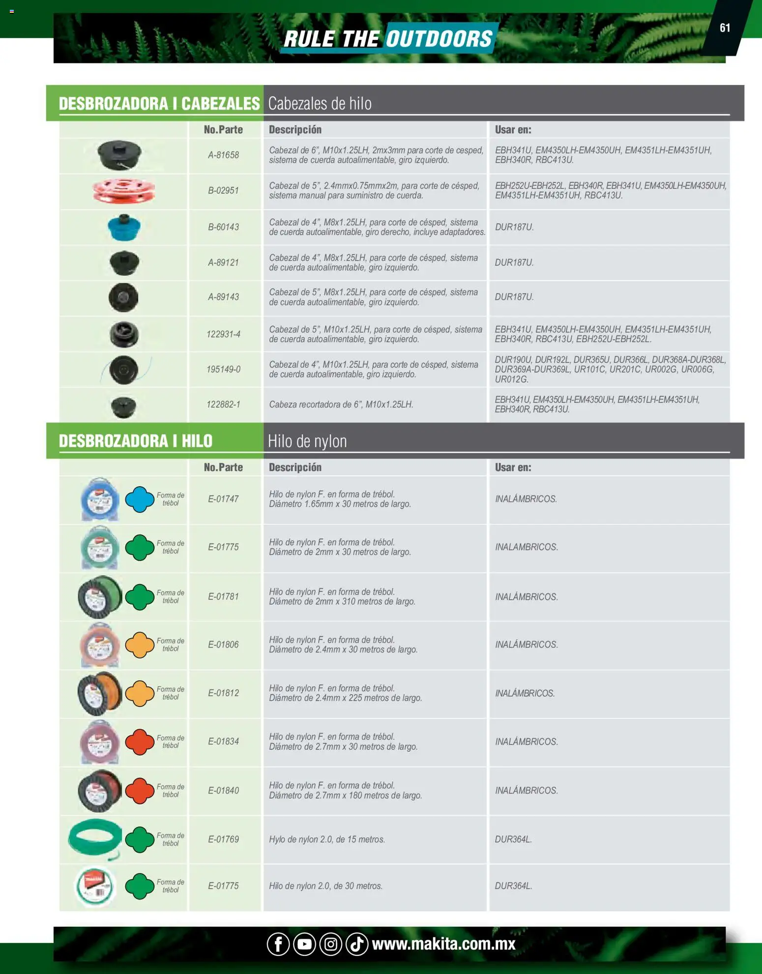 Nuevas ofertas de Makita válidas en toda la República Mexicana desde el 07.10.2024. ¡Encuentra las mejores ofertas en Makita catálogo Ope! | Página: 61 | Productos: Aceite, Juego, Barra, Conjunto