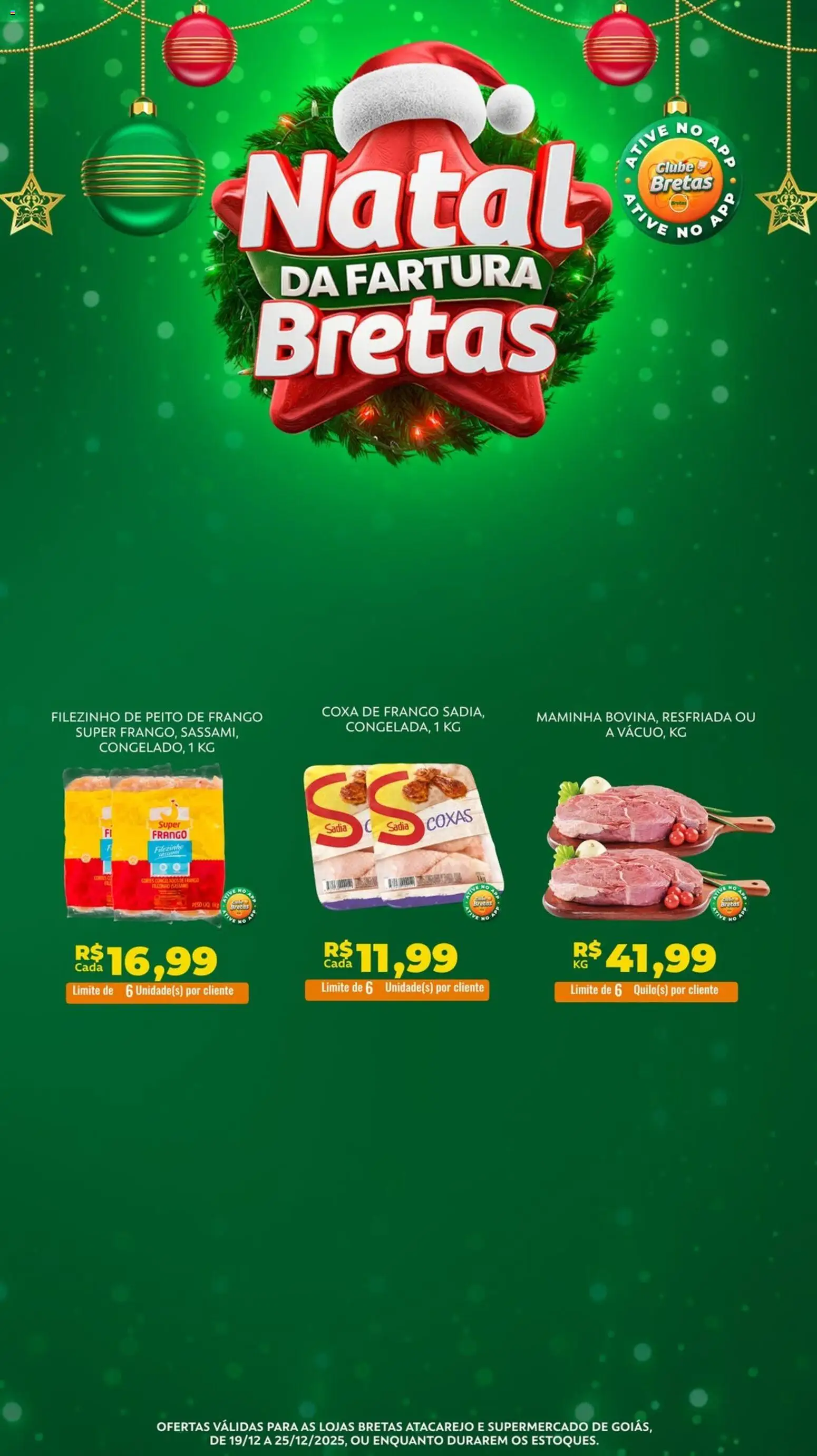 Bretas Folheto - válido de 19.12.2025 | Página: 9 | Produtos: Coxa de frango, Maminha, Frango, Peito de frango