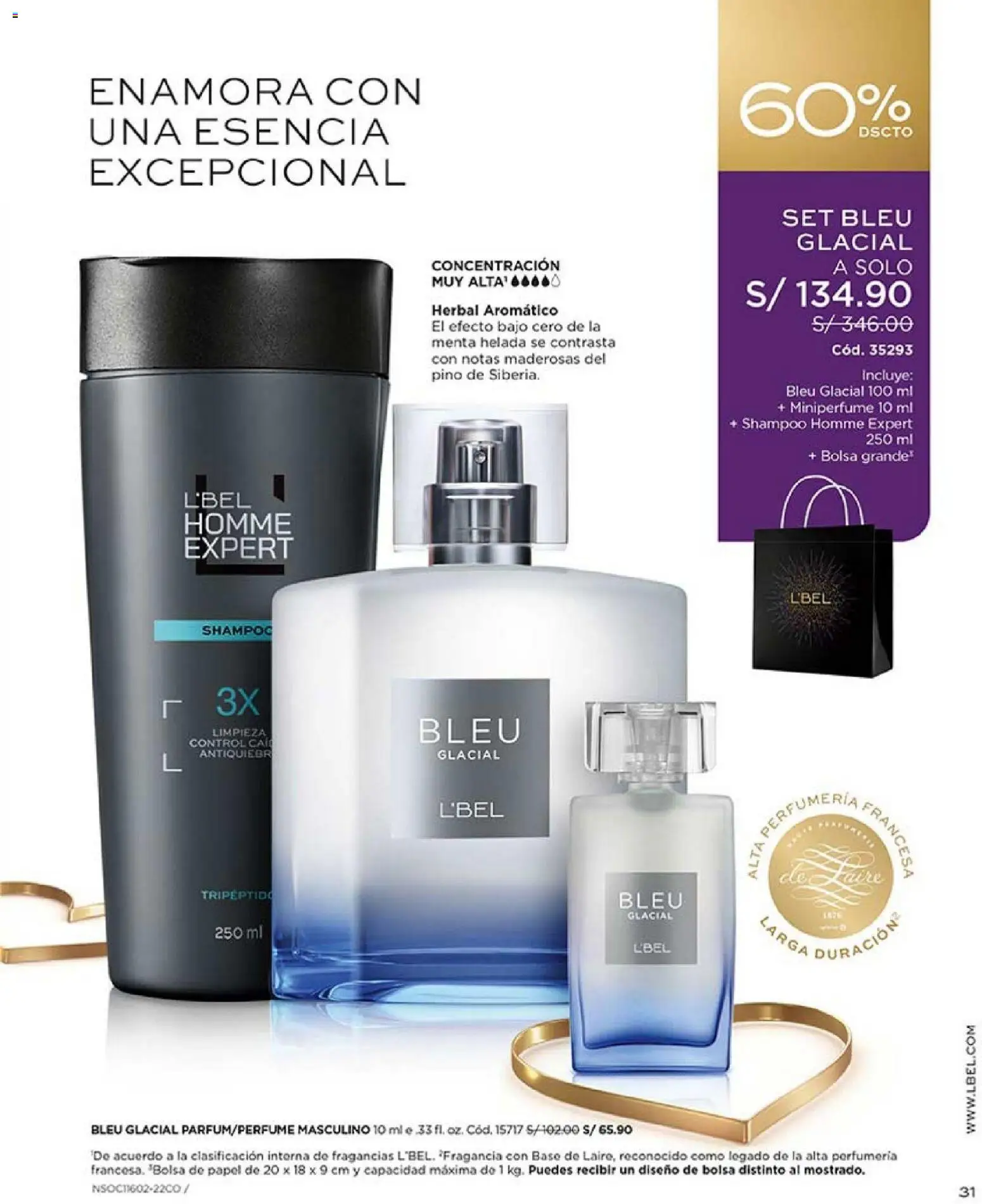 Catálogo L'Bel válido desde 17.01.2026 | Página: 31 | Productos: Shampoo, Bolsa, Fragancia