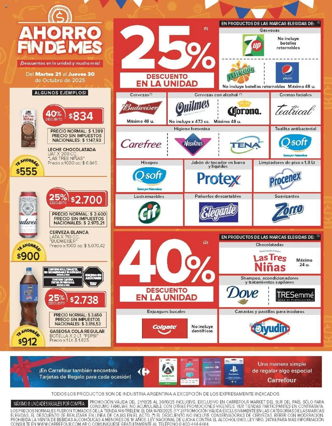 Carrefour - Ofertas - Chubut │ válido desde el 21.10.2025 | Página: 36 | Productos: Teléfono, Lustramuebles, Jabón, Cerveza