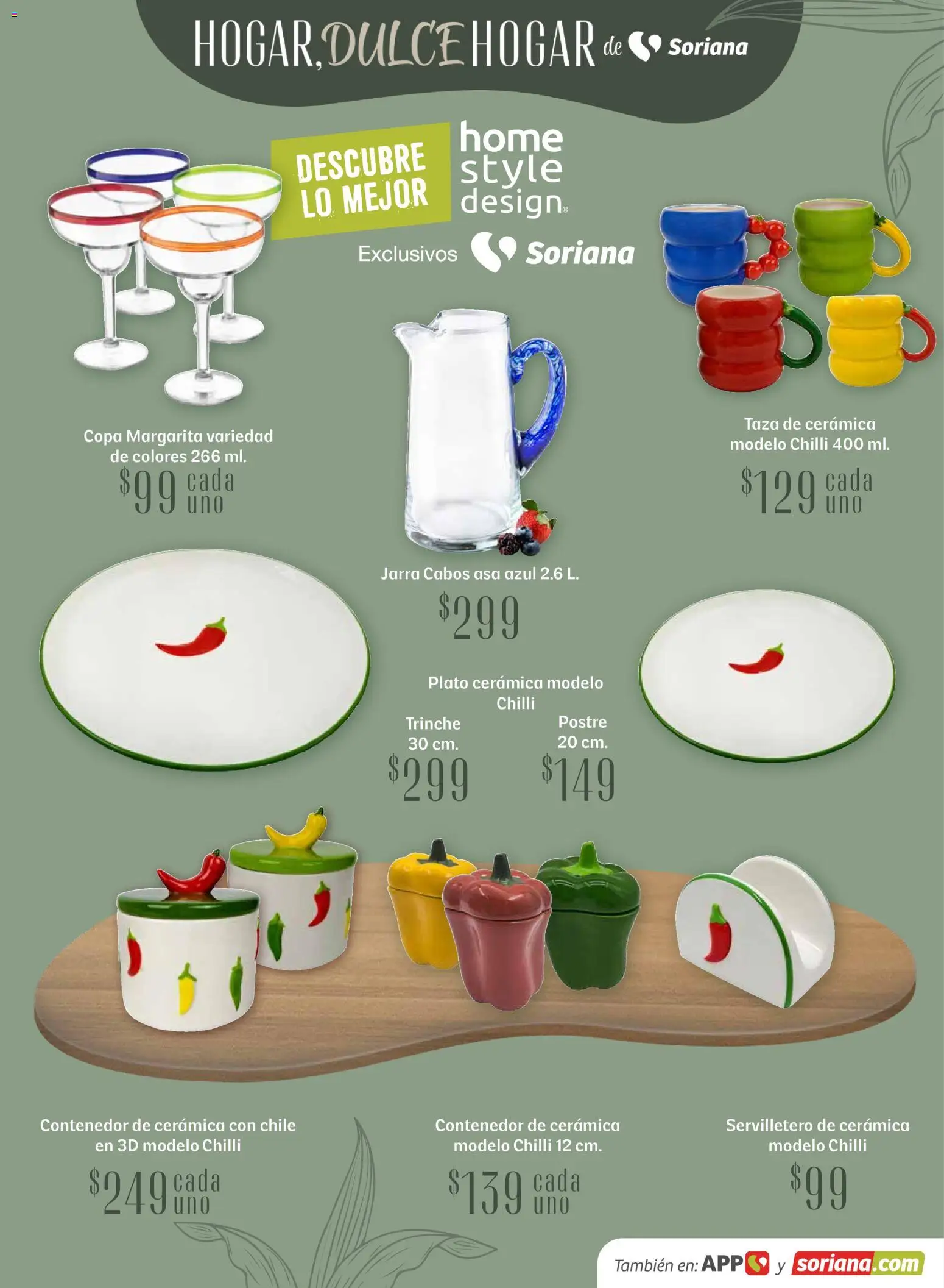 Nuevas ofertas de Soriana válidas en toda la República Mexicana desde el 15.04.2026. ¡Encuentra las mejores ofertas en Soriana Hogar Dulce Hogar Híper Nacional! | Página: 15 | Productos: Taza, Contenedor, Servilletero, Jarra