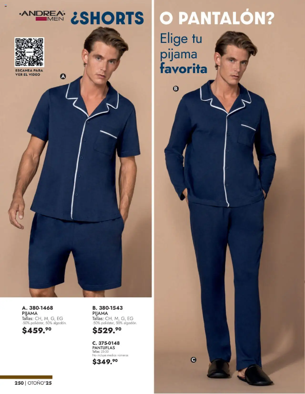 Nuevas ofertas de Andrea válidas en toda la República Mexicana desde el 24.08.2025. ¡Encuentra las mejores ofertas en Andrea - Catálogo Vestir Caballero! | Página: 88 | Productos: Pijama, Pantuflas, Video