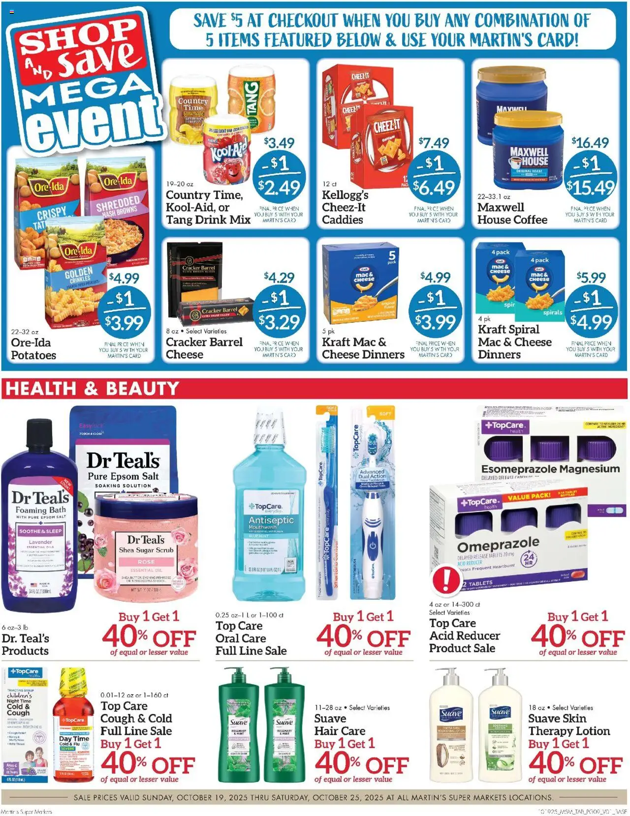 Martin’s Weekly Ad - valid from 19.10.2025 | Page: 9 | Products: Bath, Cheese, Salt, Tablet
