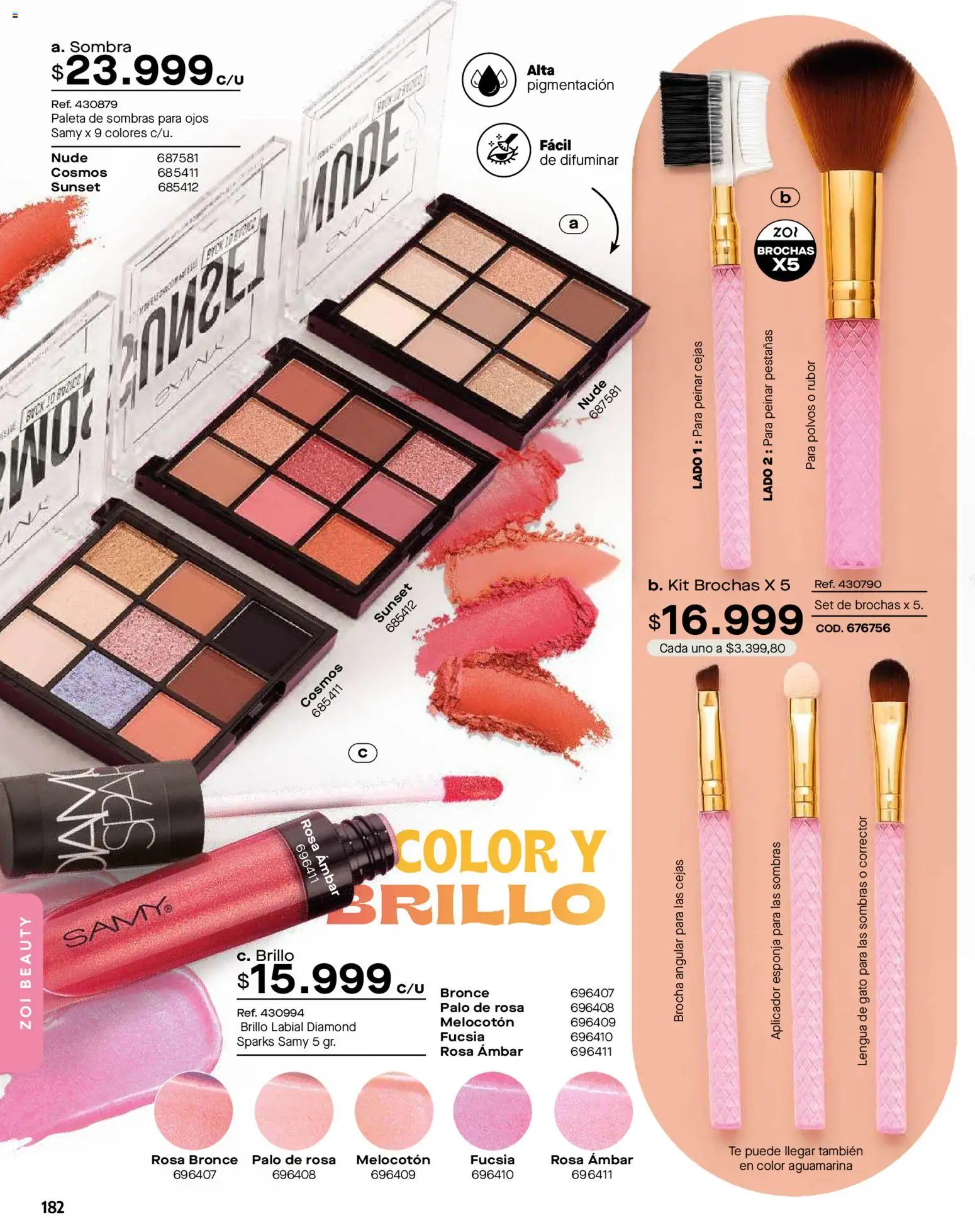 Pacifika revista - valida desde el 01.01.2026 | Página: 182 | Productos: Rubor, Brillo, Brocha, Sombra