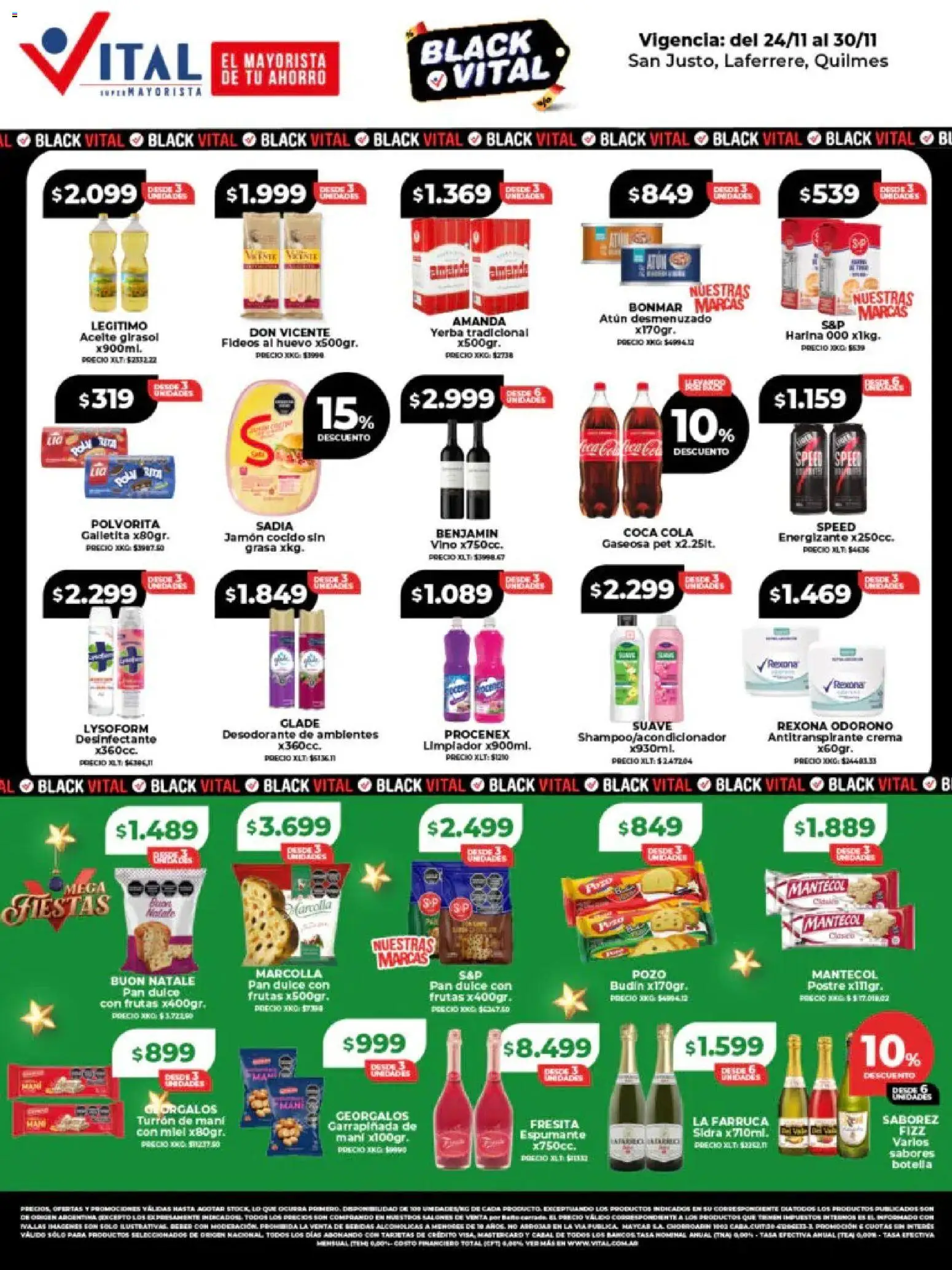 Vital - Ofertas - Laferrere │ válido desde el 24.11.2025 | Página: 1 | Productos: Banco, Harina, Aceite, Antitranspirante