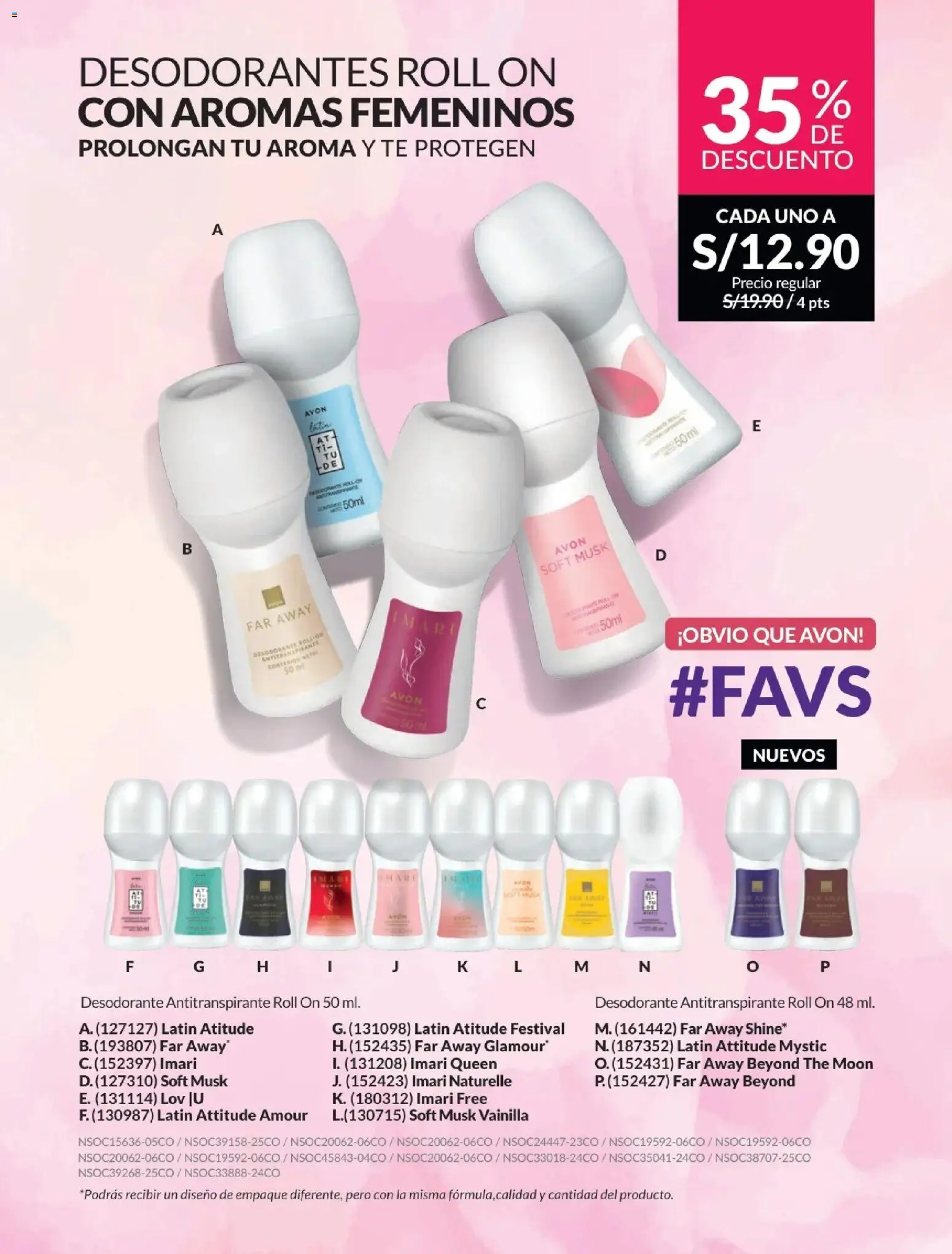 Catálogo Avon válido desde 01.01.2026 | Página: 145 | Productos: Desodorante, Antitranspirante, Té, Avena