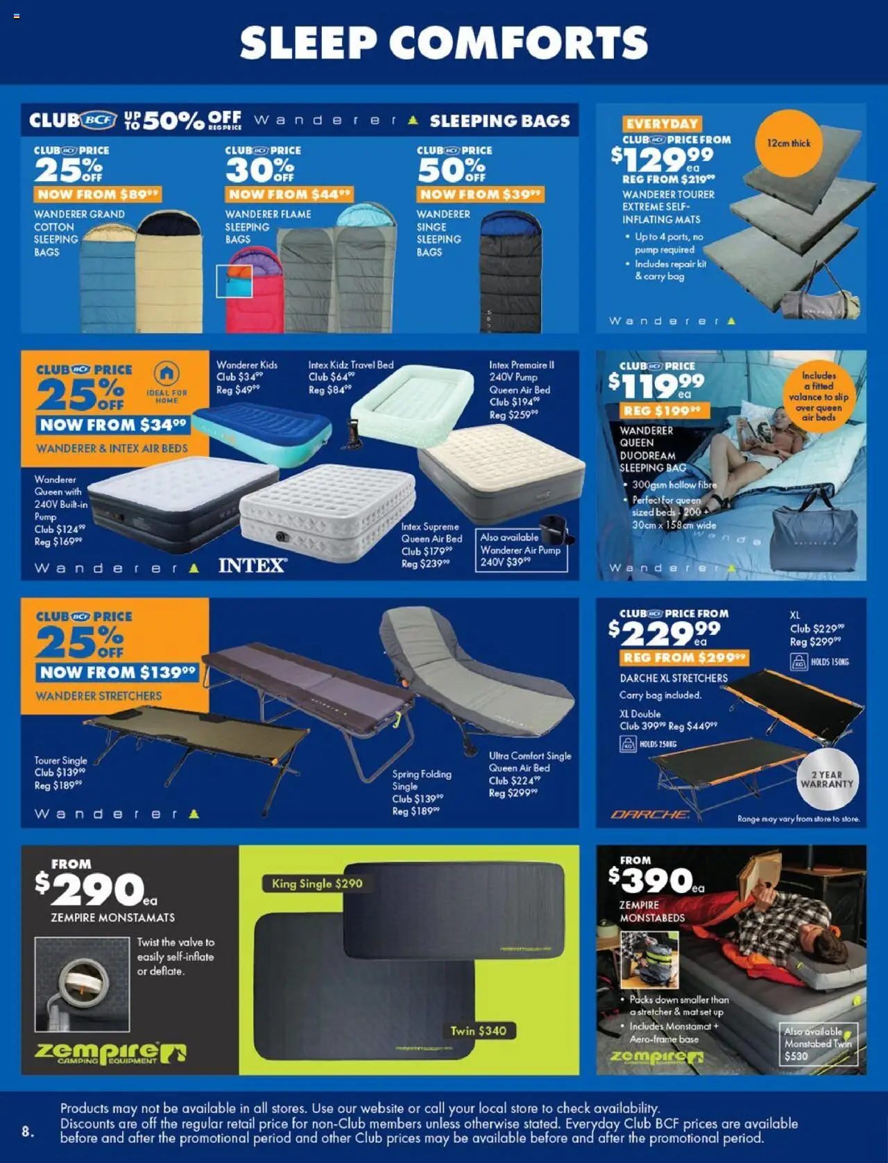 BCF catalogue - valid from 16.09.2025 | Page: 8 | Products: Slip, Bag, Bed
