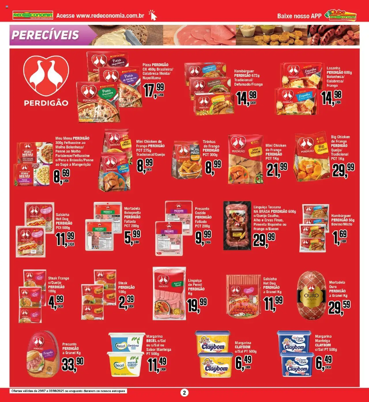 RedEconomia Folheto - válido de 27.07.2025 | Página: 2 | Produtos: Alho, Manteiga, Lasanha, Frango