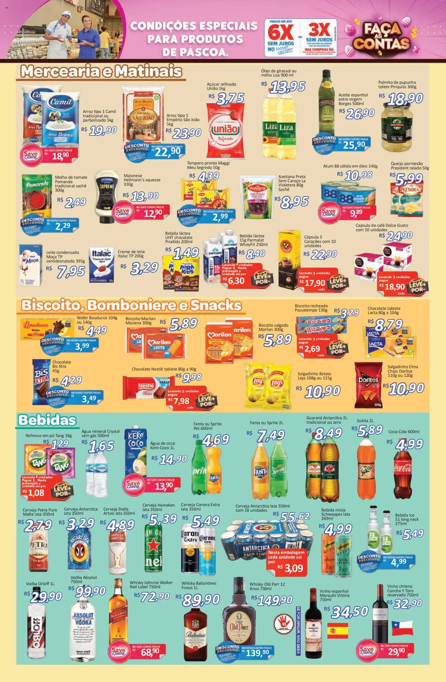 Savegnago Folheto - válido de 19.03.2026 | Página: 3 | Produtos: Palmito, Fanta, Molho de tomate, Batata