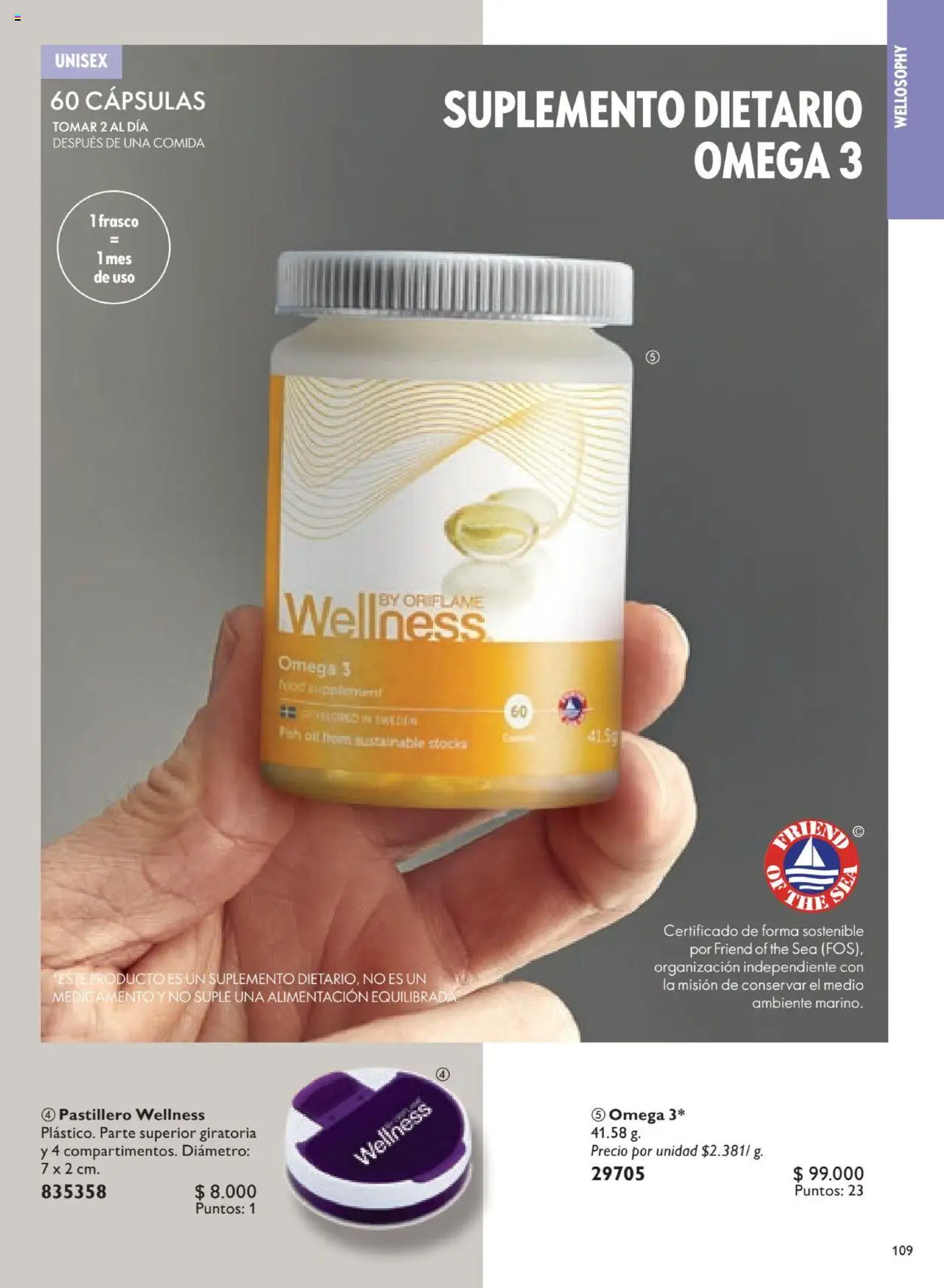 Oriflame revista - valida desde el 12.07.2025 | Página: 109 | Productos: Frasco, Suplemento dietario, Pastillero