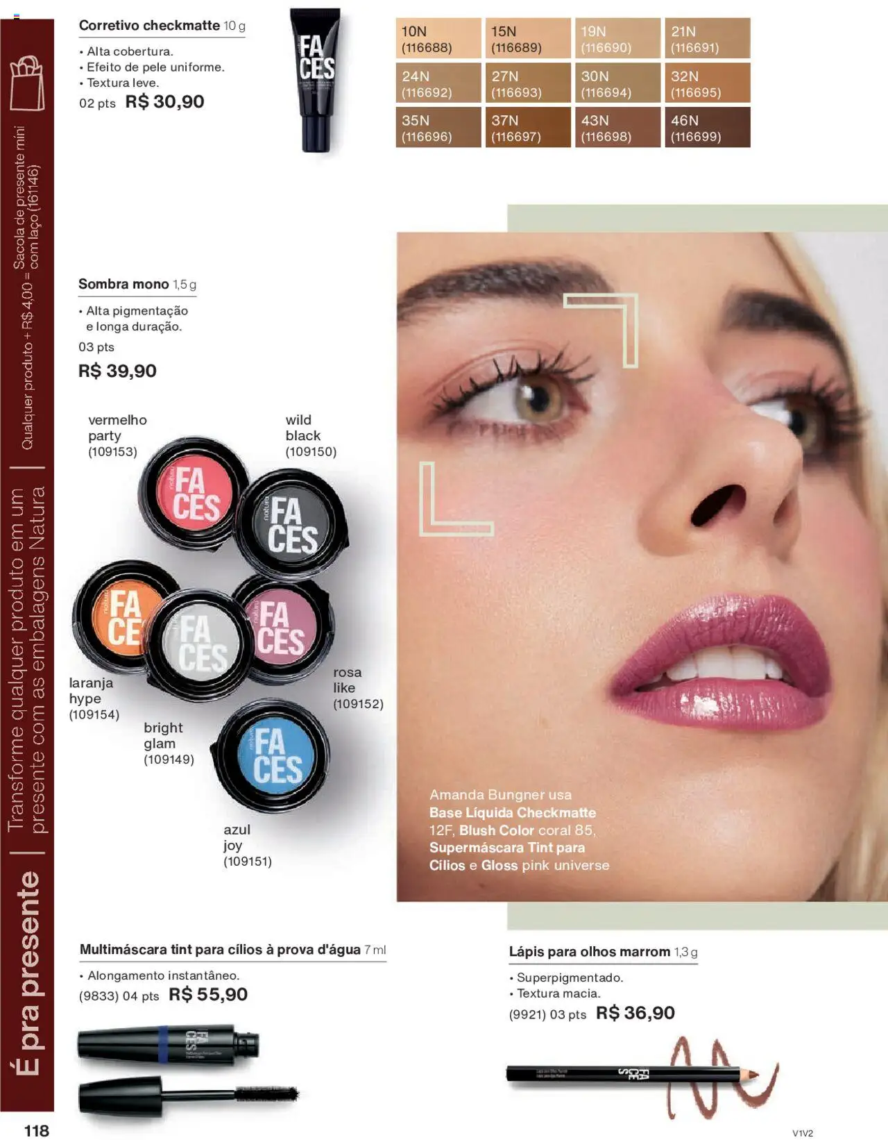Natura Folheto - válido de 01.10.2025 | Página: 118 | Produtos: Corretivo, Blush, Lápis, Base