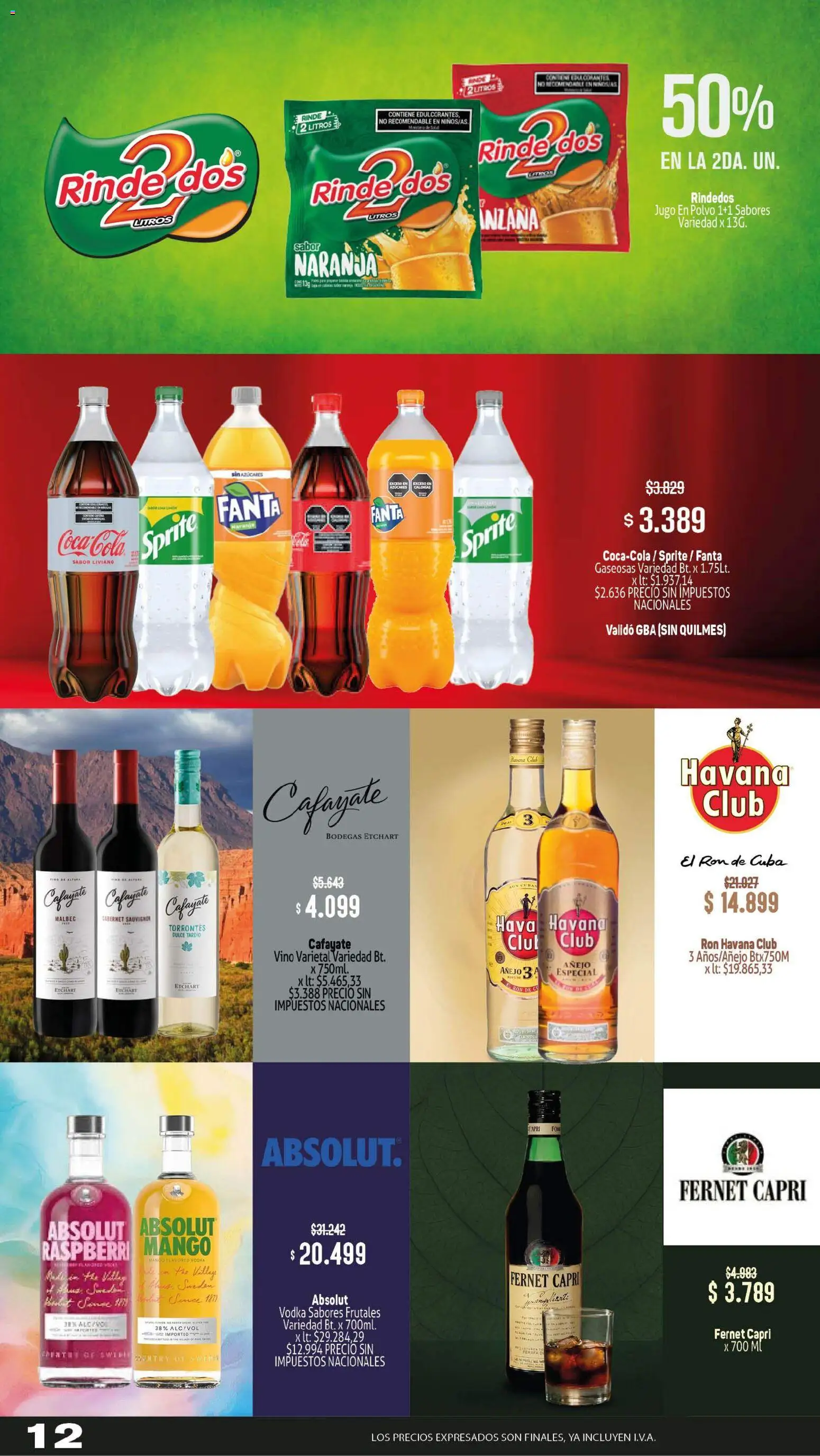 Makro ofertas │ válido desde el 23.04.2026 | Página: 12 | Productos: Vodka, Mango, Jugo, Vino