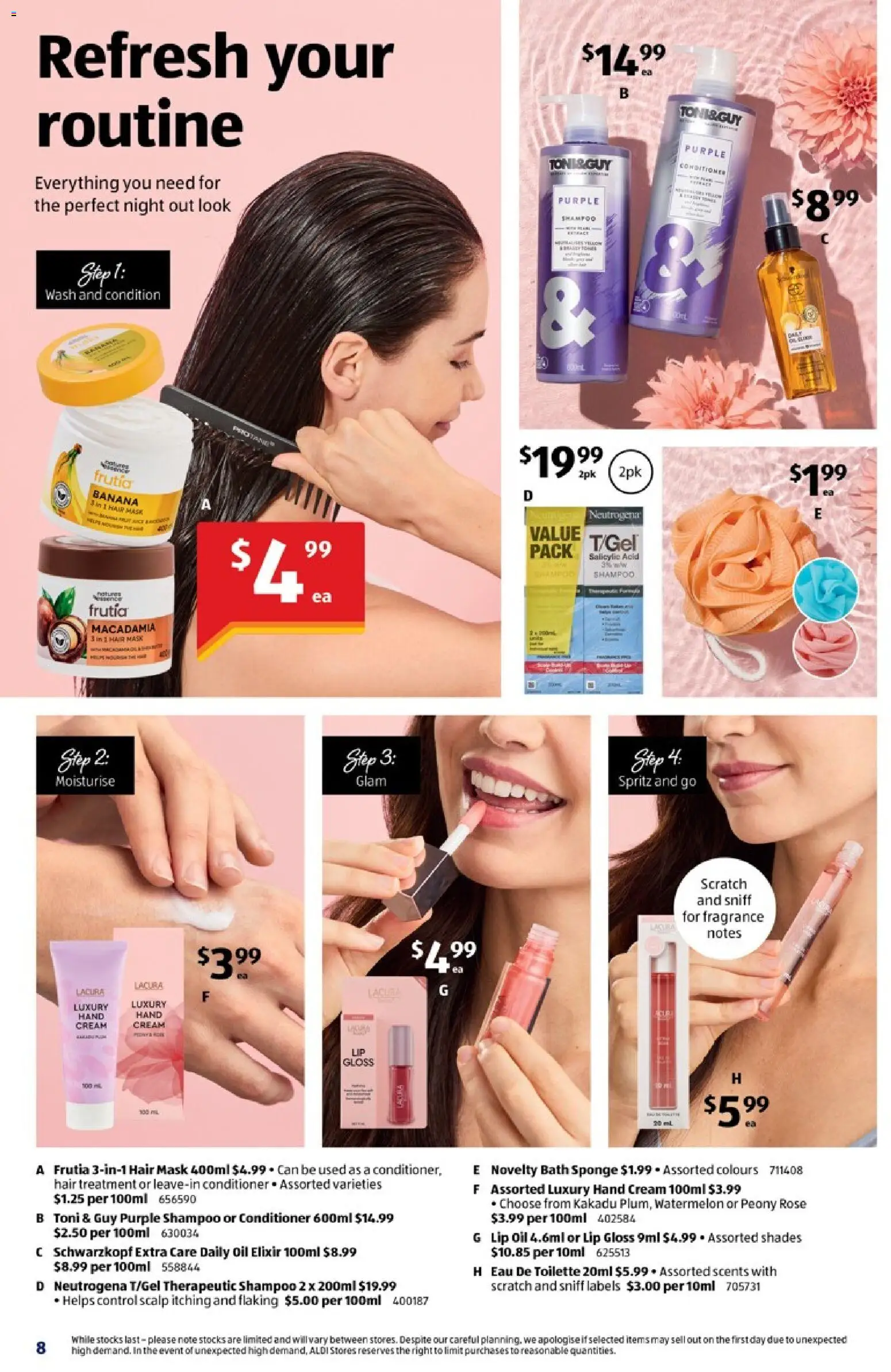 Aldi catalogue - valid from 15.04.2026 | Page: 8 | Products: Eau de toilette, Oil, Sponge, Watermelon