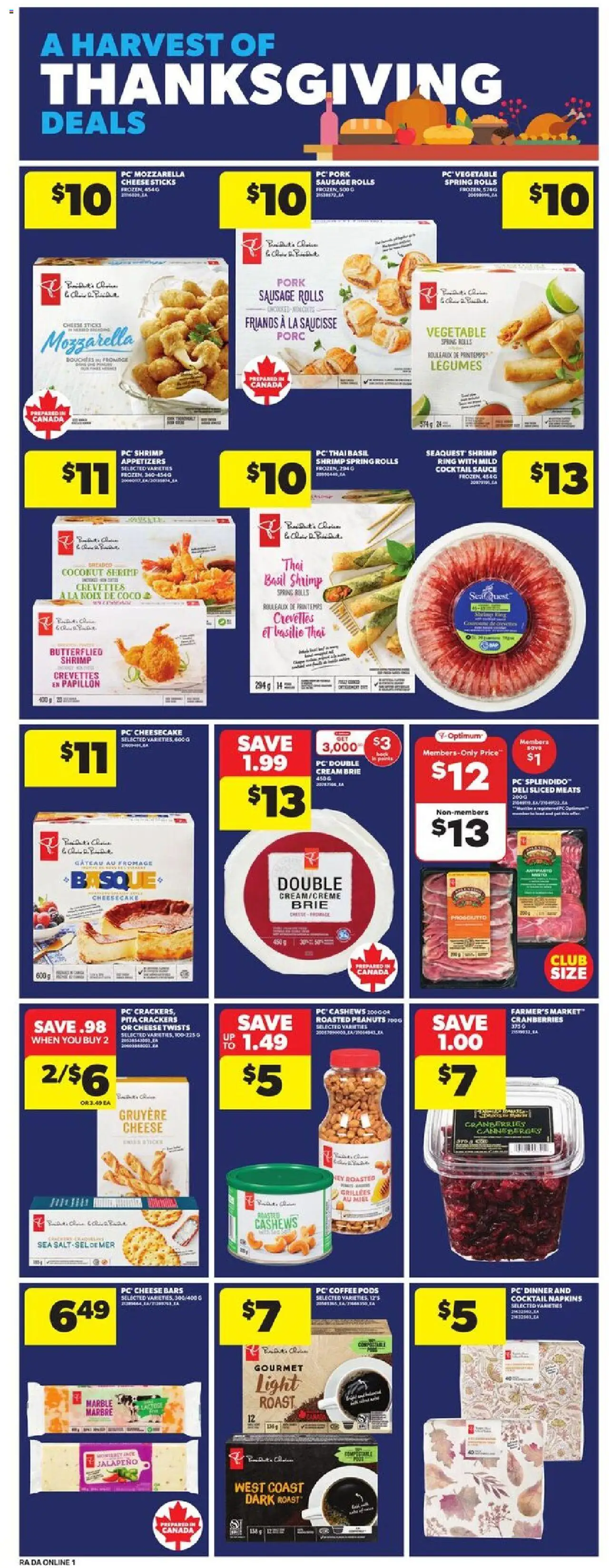 Atlantic Superstore flyer valid from 25.09.2025 | Page: 9 | Products: Cream, PC, Coffee, Pork