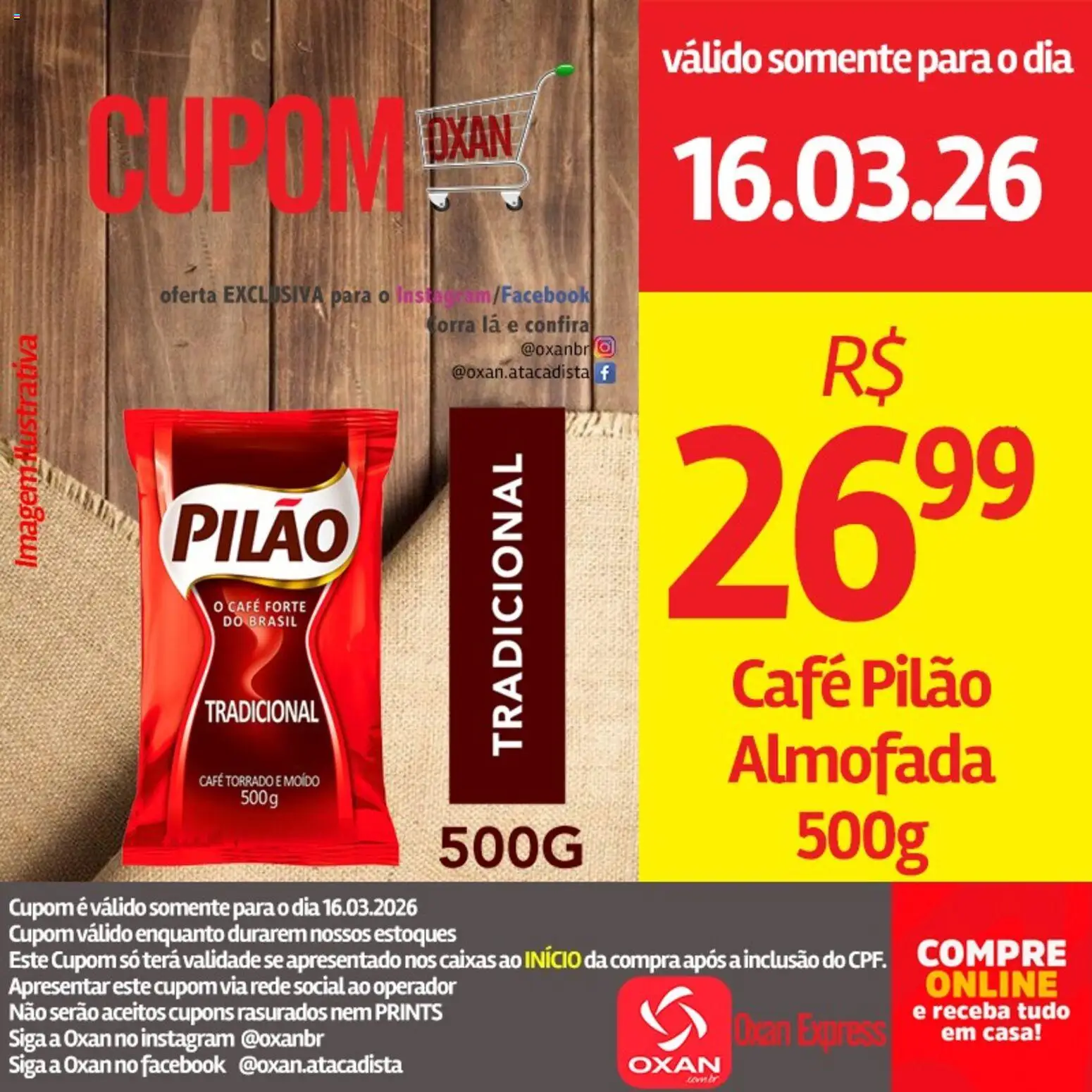 Oxan Atacadista Folheto - válido de 16.03.2026 | Página: 5 | Produtos: Almofada, Café, Café pilão