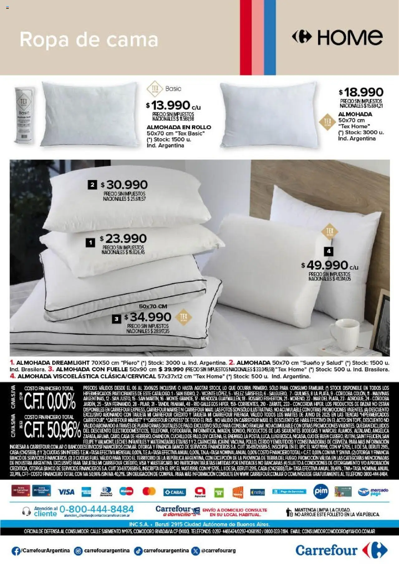 Carrefour - Deco Hogar │ válido desde el 06.06.2025 | Página: 23 | Productos: Teléfono, Banco, Ropa, Cerveza