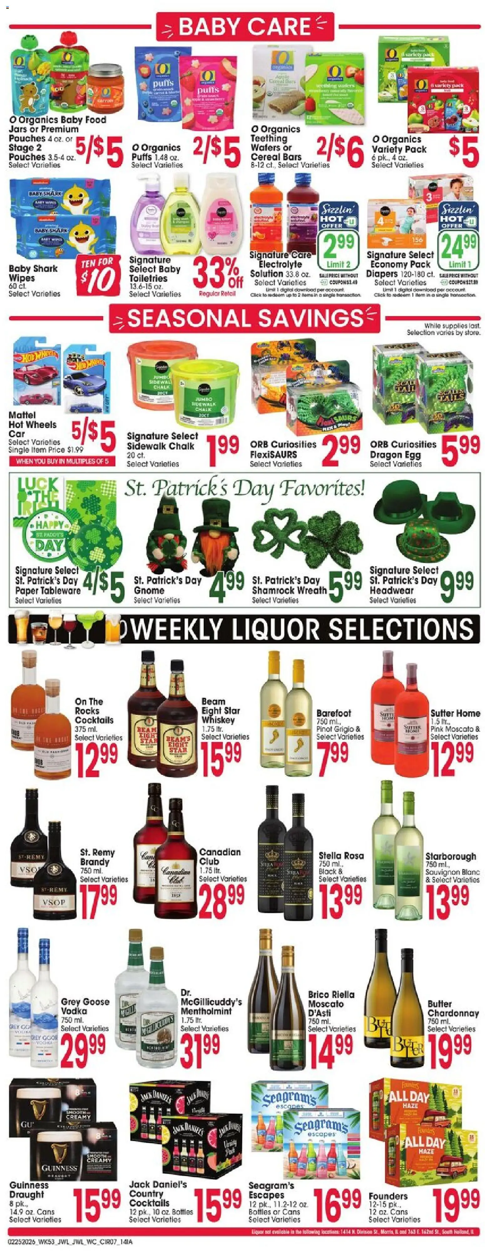Jewel Osco Weekly Ad - IA - valid from 25.02.2026 | Page: 7 | Products: Butter, Vodka, Whiskey, Baby food