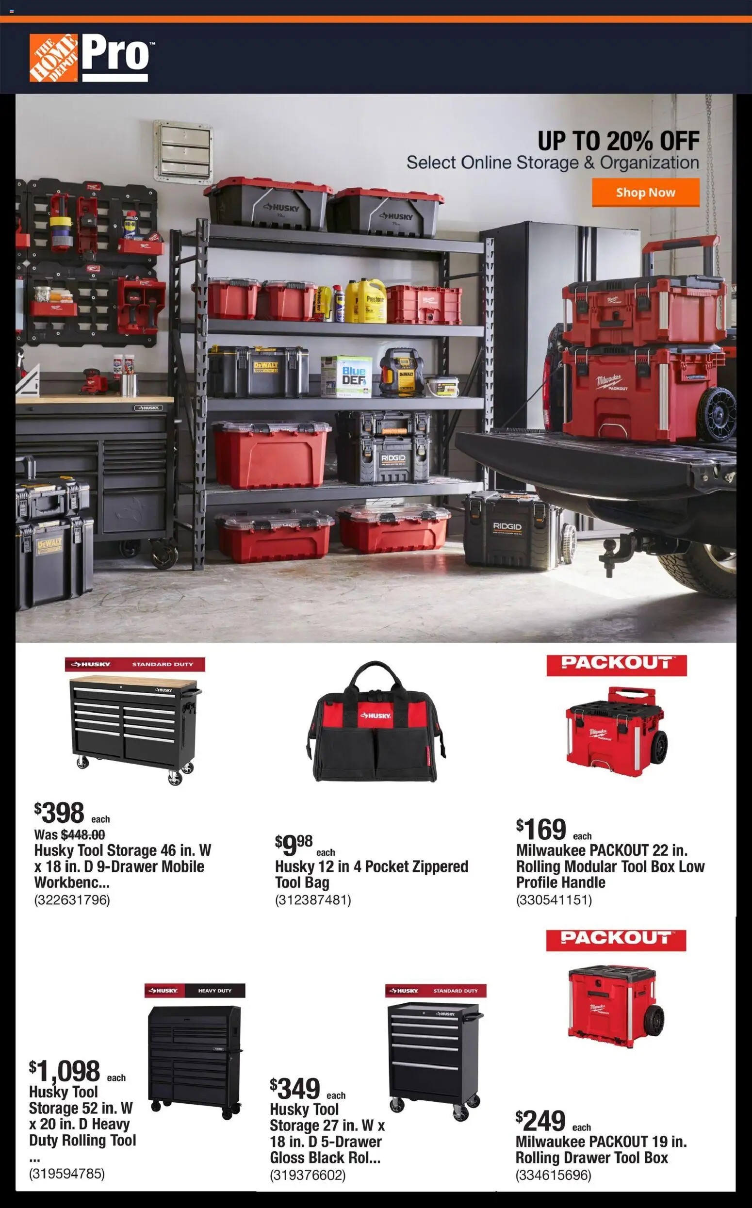 Home Depot Shop Pro Ad - NC - valid from 23.02.2026 | Page: 1 | Products: Box, Bag