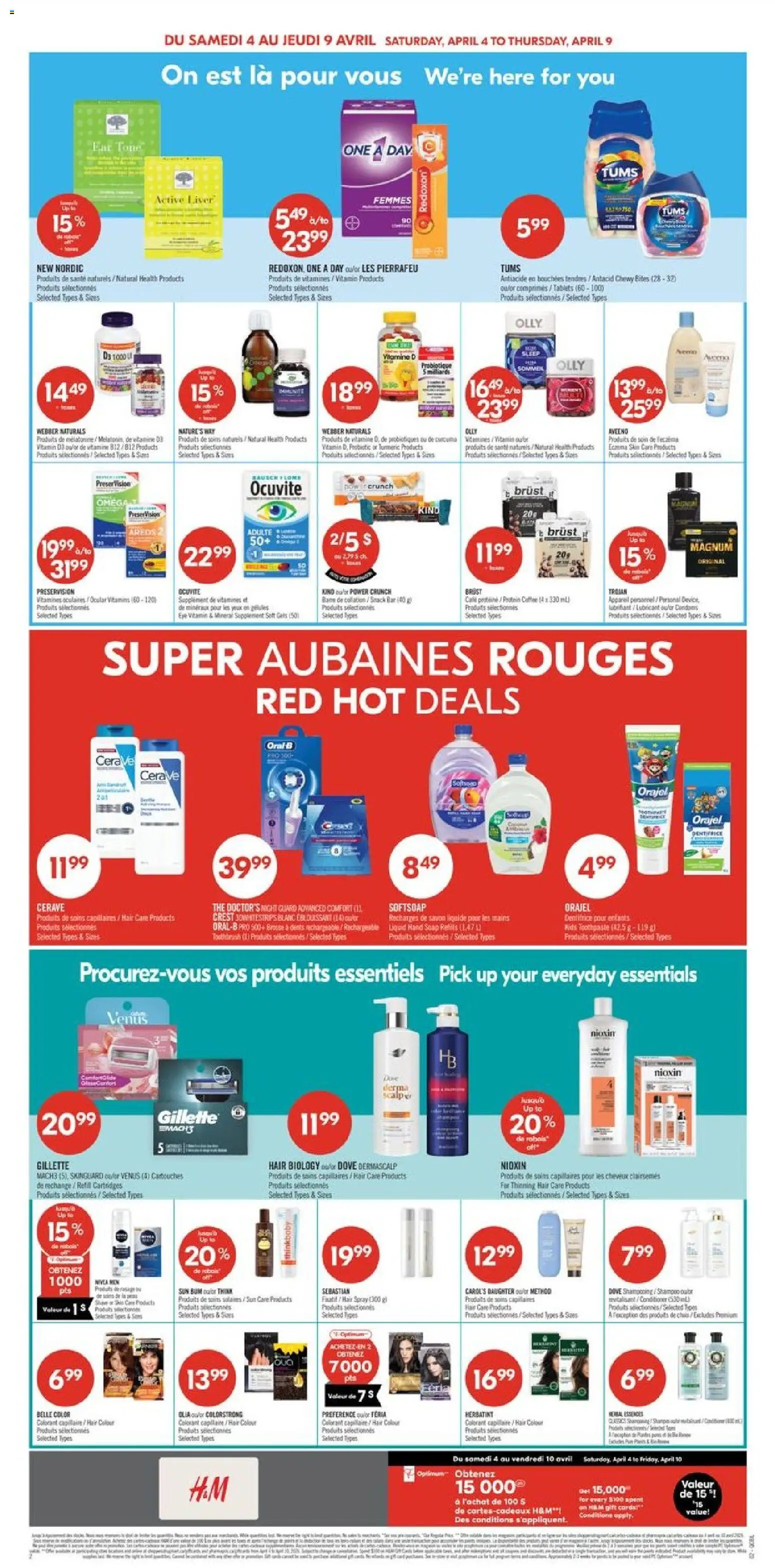 Pharmaprix flyer valid from 03.04.2026 | Page: 10 | Products: Shampoo, Hair spray, Soap, Toothpaste