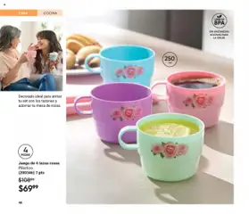 Nuevas ofertas de AVON válidas en toda la República Mexicana desde el 13.09.2025. ¡Encuentra las mejores ofertas en Juego de 4 tazas rosas Plástico., Set of 4 plastic cups with rose design.! | Página: 48 | Productos: Juego, Cocina, Mesa