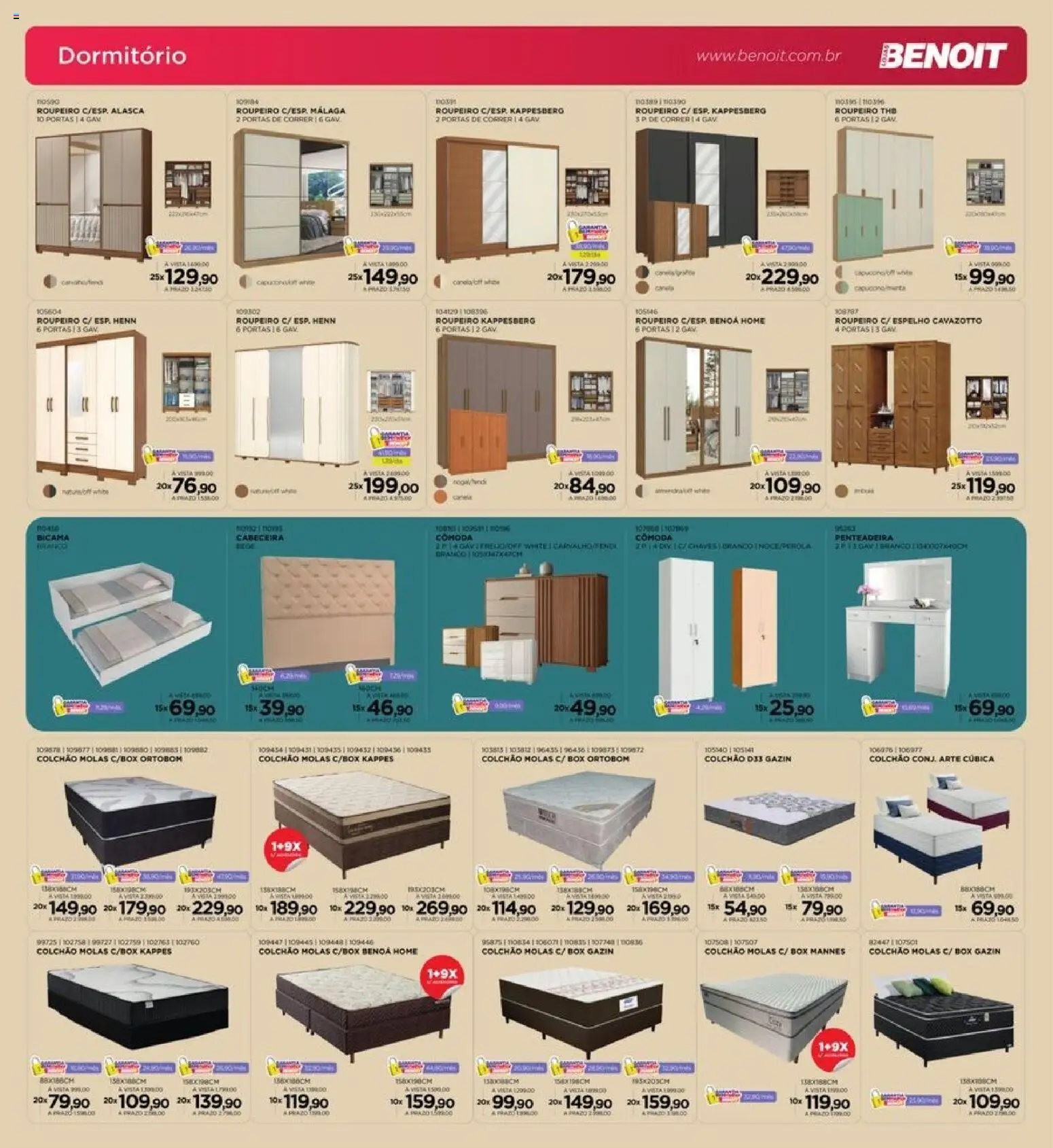Benoit Folheto - válido de 01.11.2025 | Página: 8 | Produtos: Penteadeira, Colchão, Cômoda, Espelho