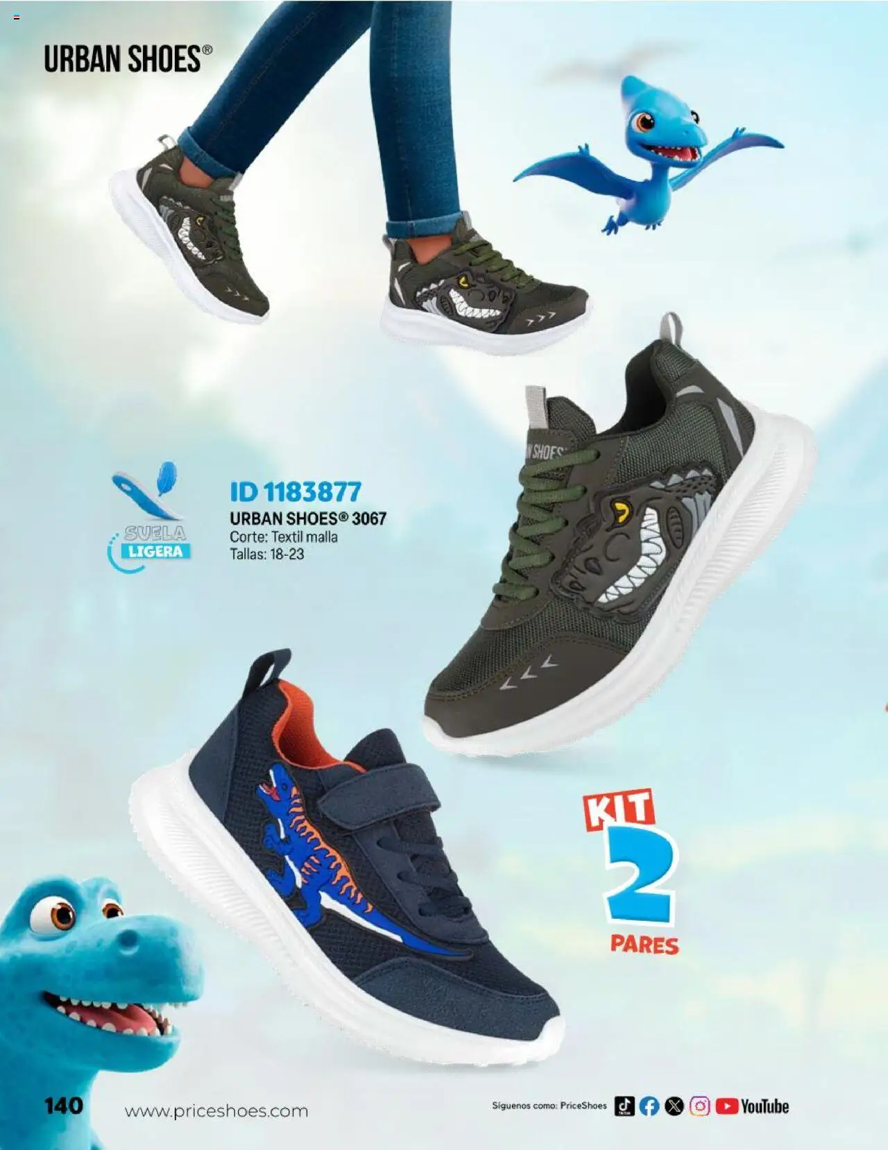 Nuevas ofertas de Price Shoes válidas en toda la República Mexicana desde el 23.04.2025. ¡Encuentra las mejores ofertas en Price Shoes catálogo Kids! | Página: 140 | Productos: Malla