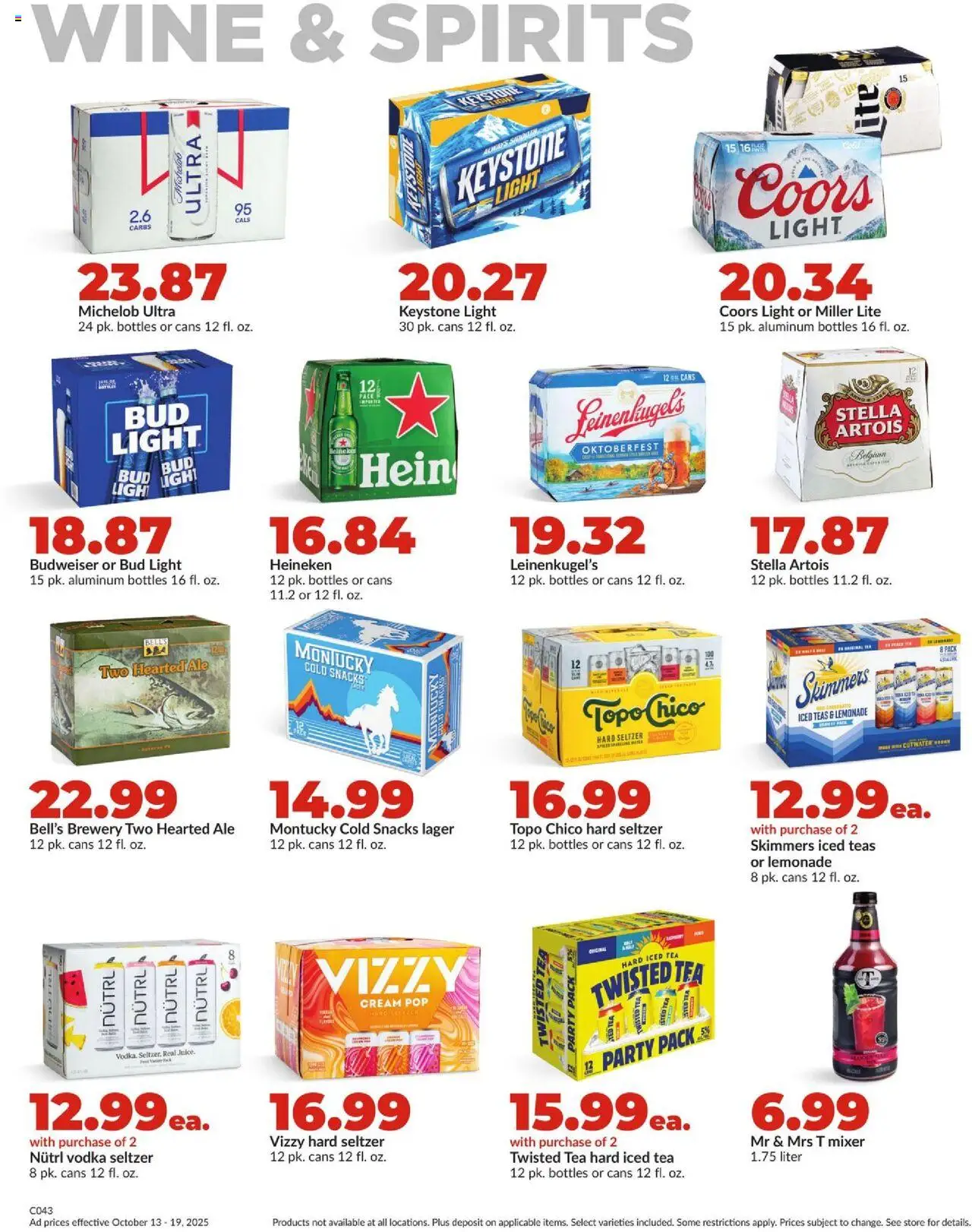 HyVee Weekly Ad - valid from 13.10.2025 | Page: 36 | Products: Wine, Tea, Cream, Mixer