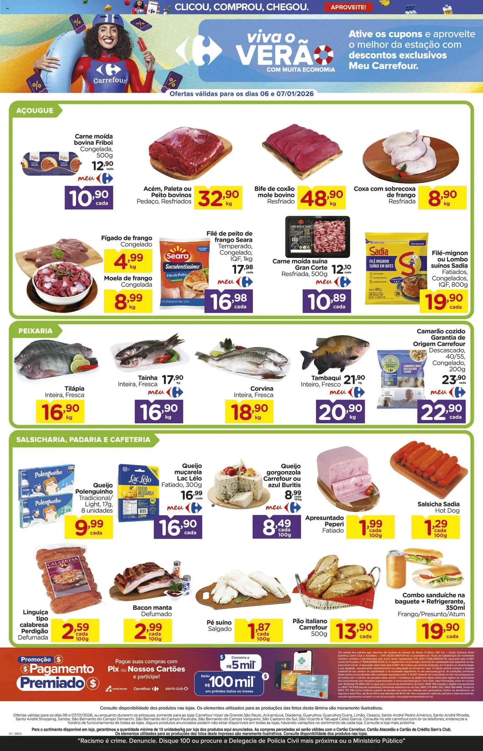 Carrefour Folheto - válido de 06.01.2026 | Página: 2 | Produtos: Piso, Lombo, Queijo, Sanduíche