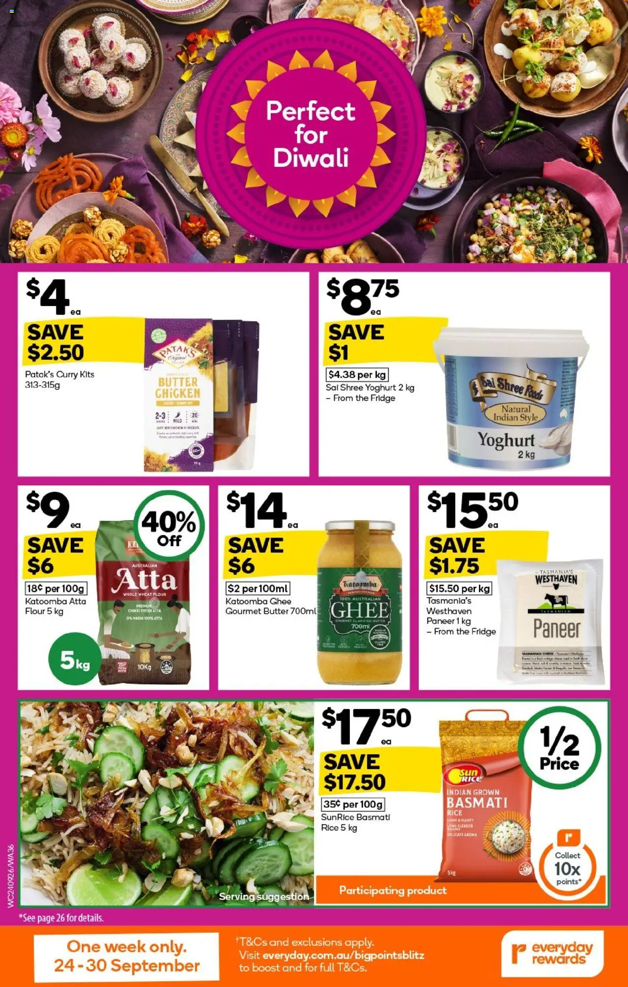 Woolworths catalogue - valid from 24.09.2025 | Page: 36 | Products: Curry, Flour, Chicken, Rice