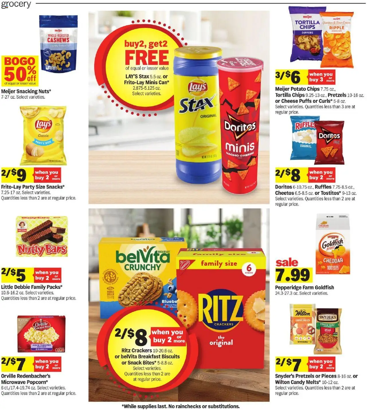 Meijer Weekly Ad - MI - valid from 01.10.2025 | Page: 12 | Products: Butter, Sour cream, Chips, Cream