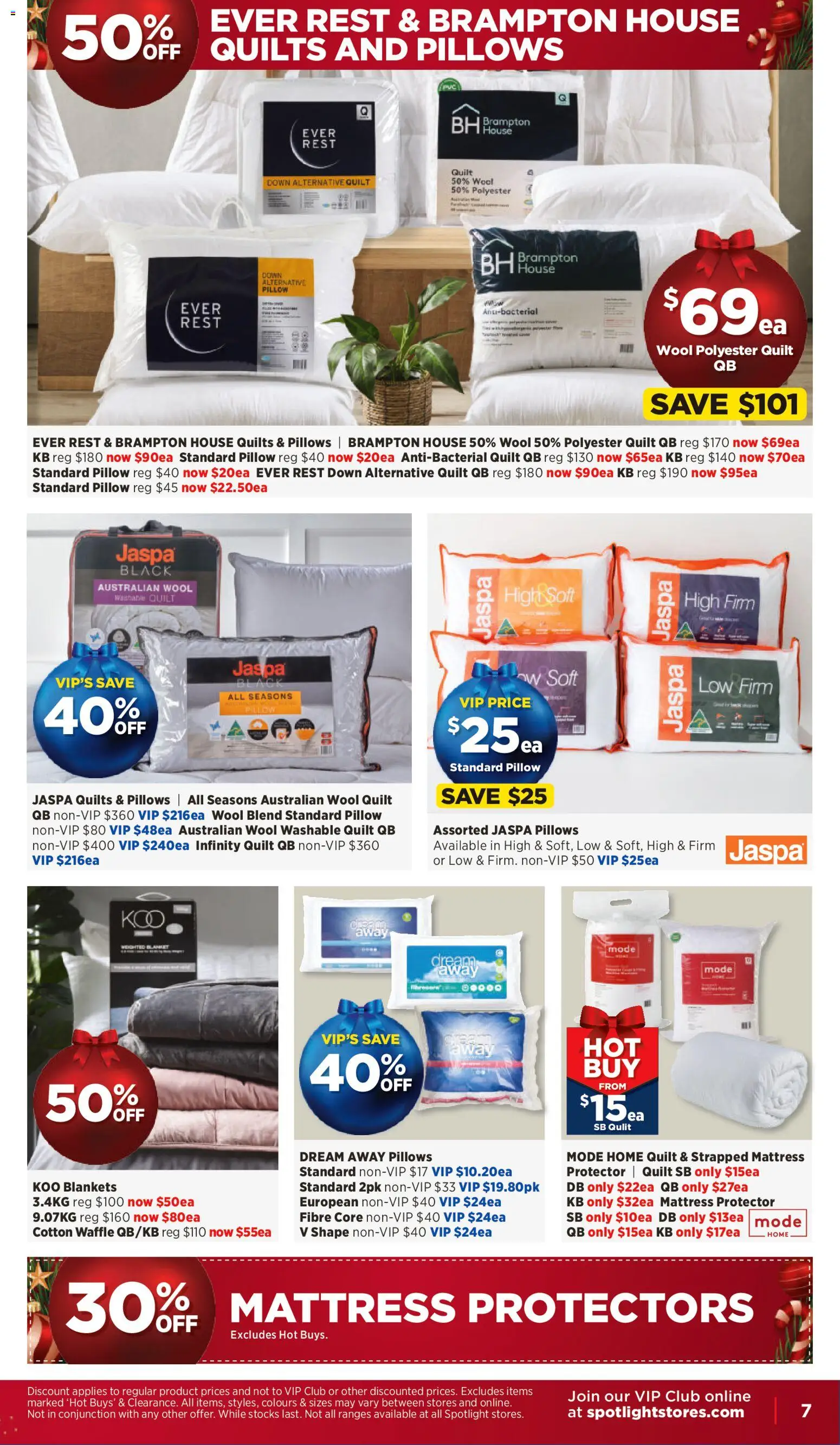 Spotlight catalogue - valid from 03.12.2025 | Page: 7 | Products: Mattress, Pillow